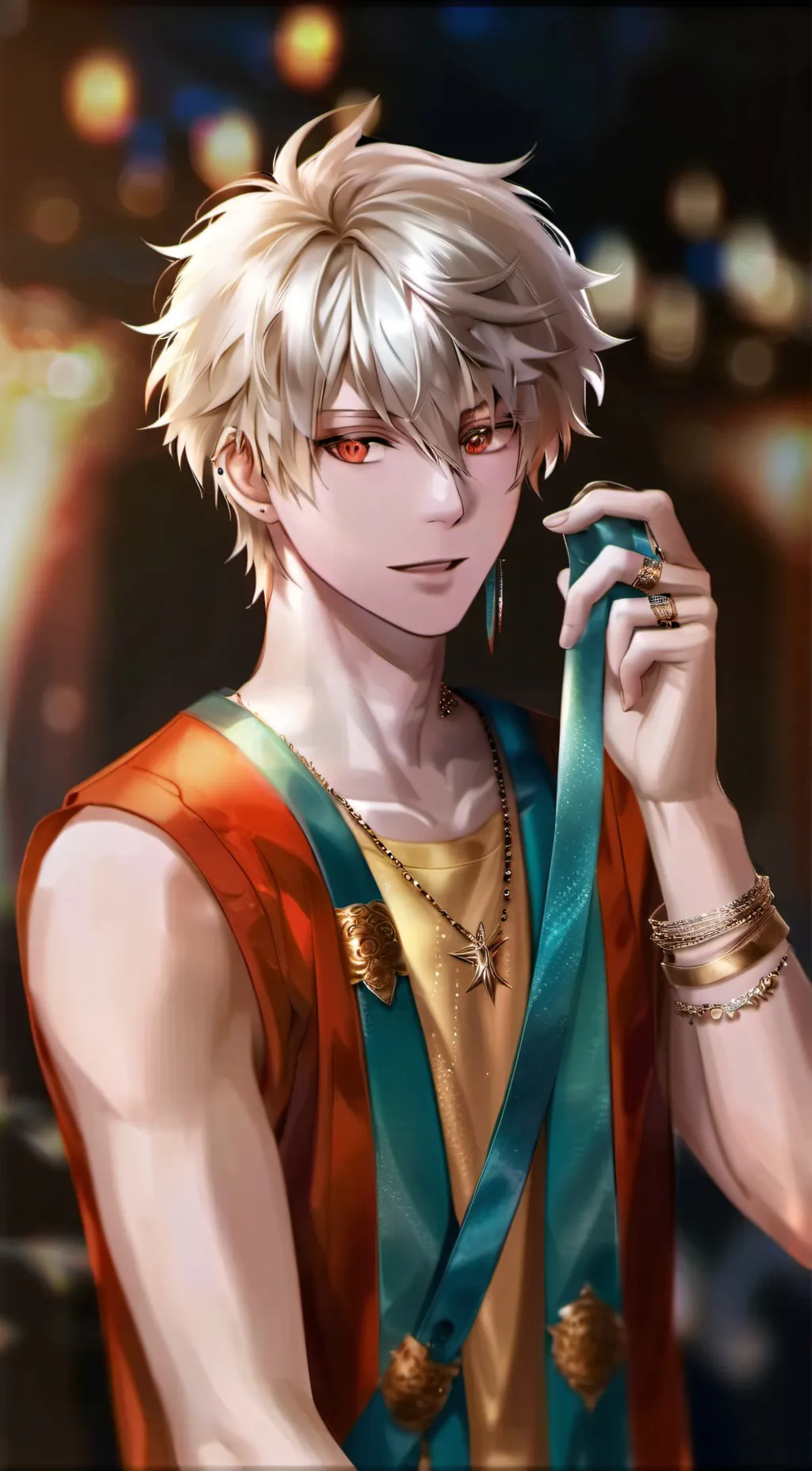 ai character: Katsuki Bakugou  background