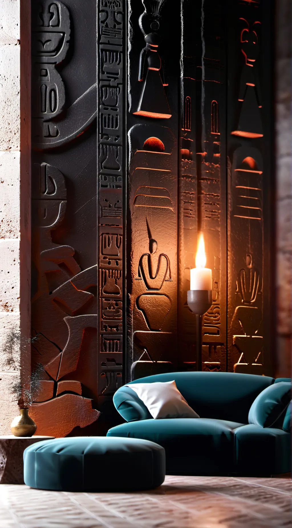 ai character: a chill house background