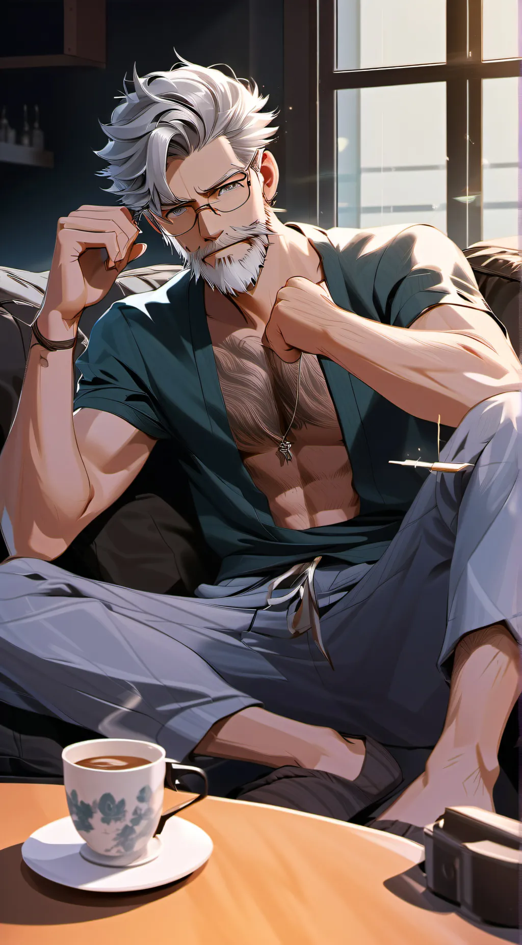 ai character: Christopher  background