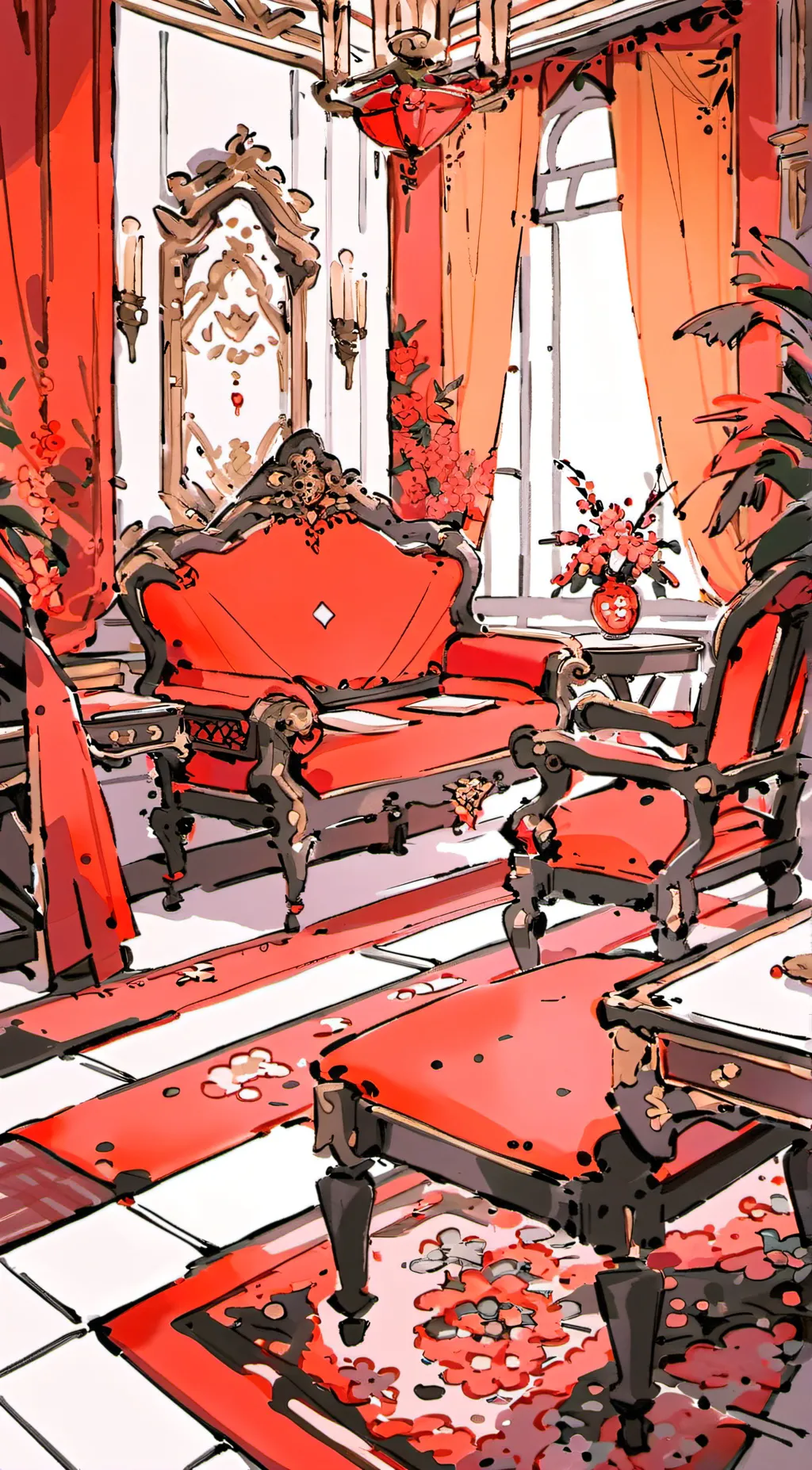 ai character: VOX X ALASTOR background