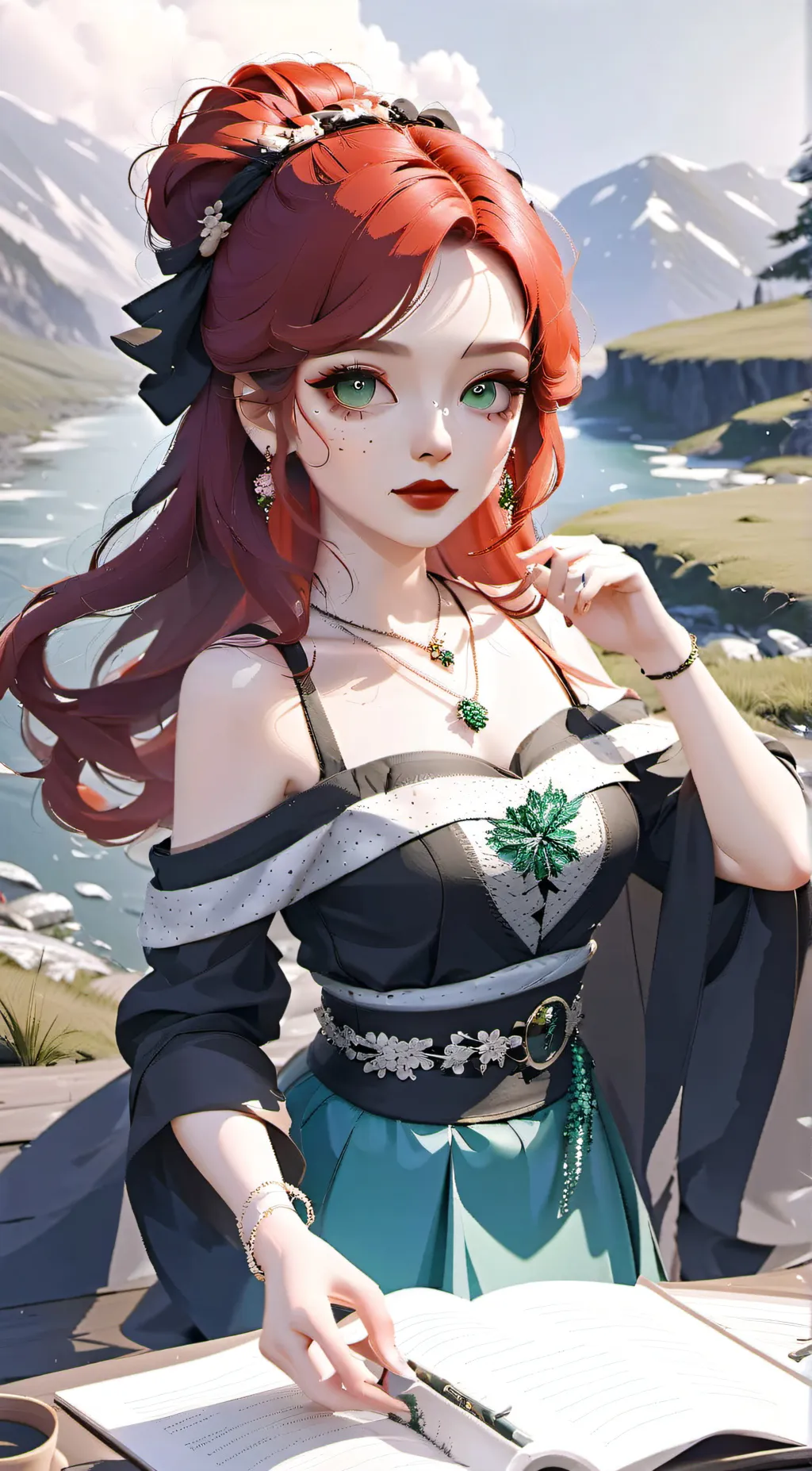 ai character: Amber background