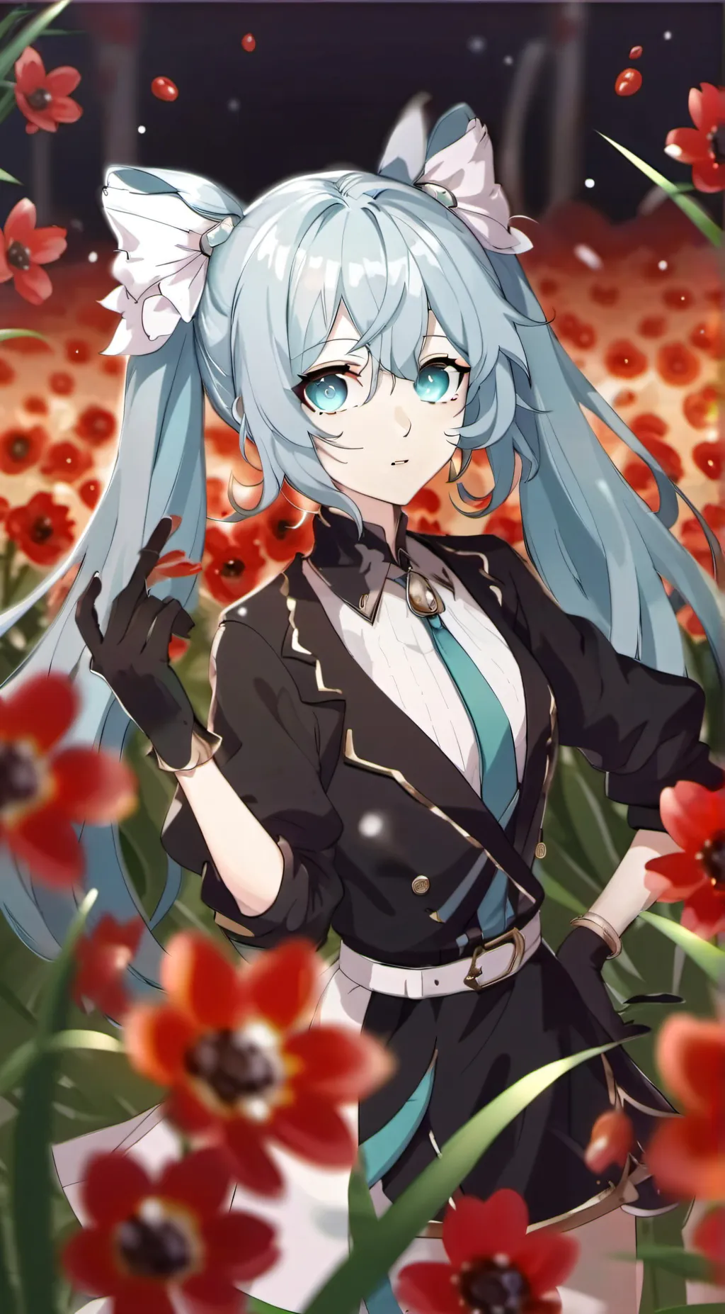 ai character: Blue Uwu Girl background