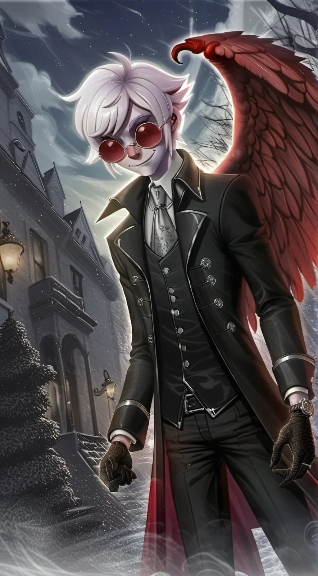 ai character: Angle dust background