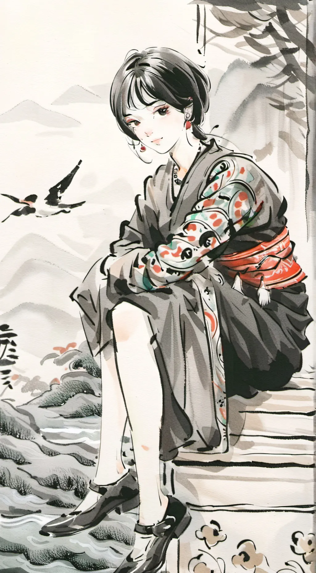 ai character: Moon Juha  background