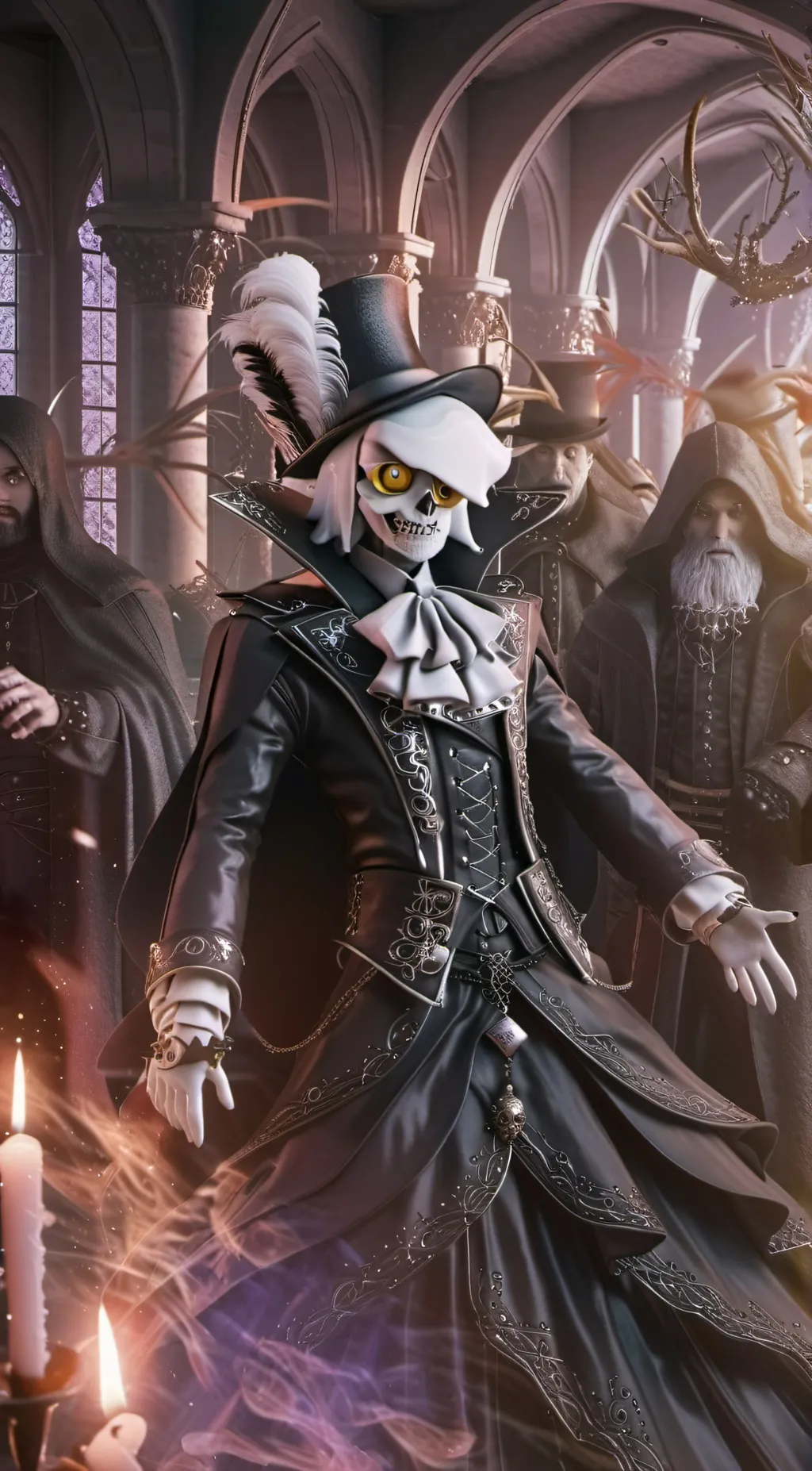 ai character: Skeletony background