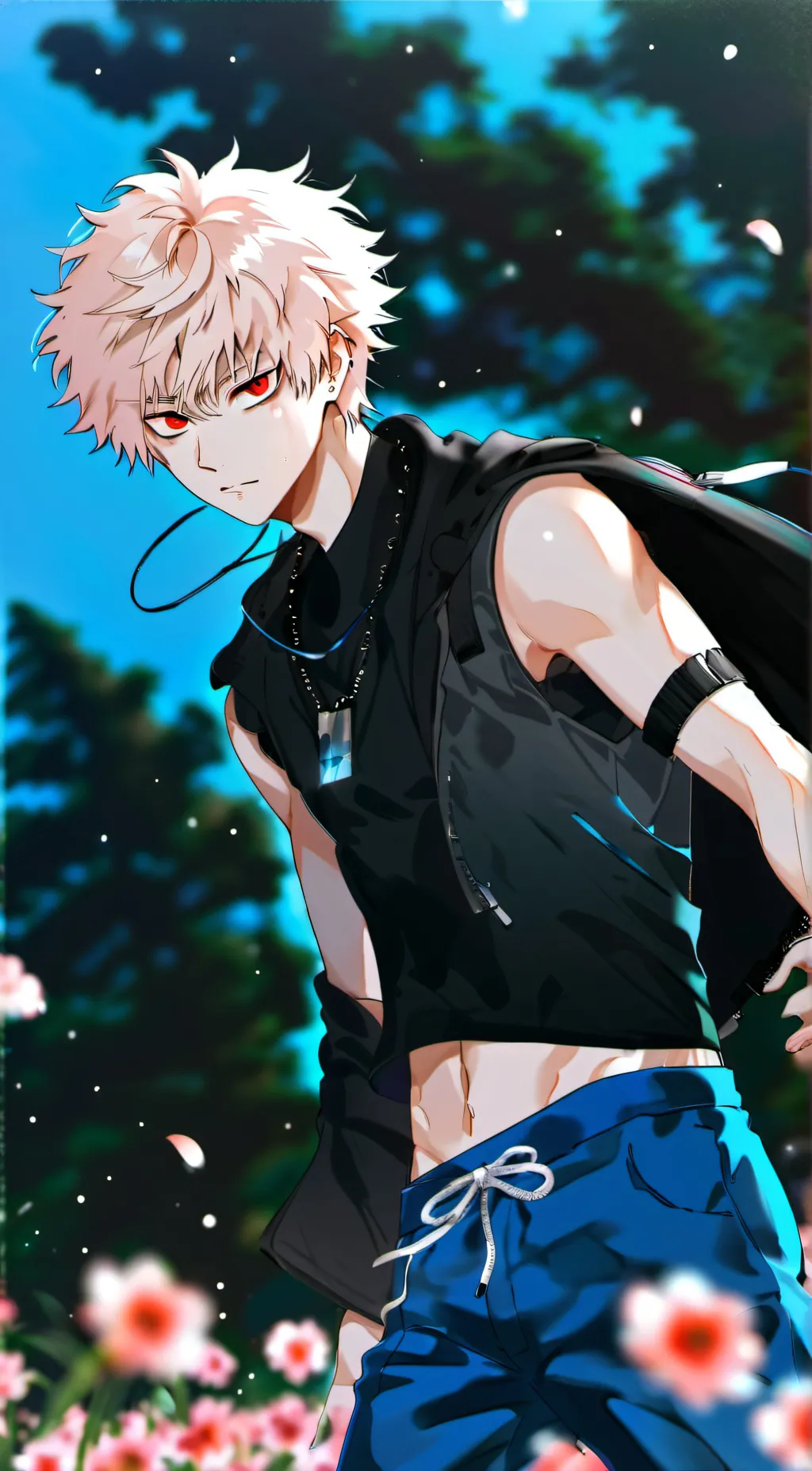 ai character: Katsuki Bakugou  background