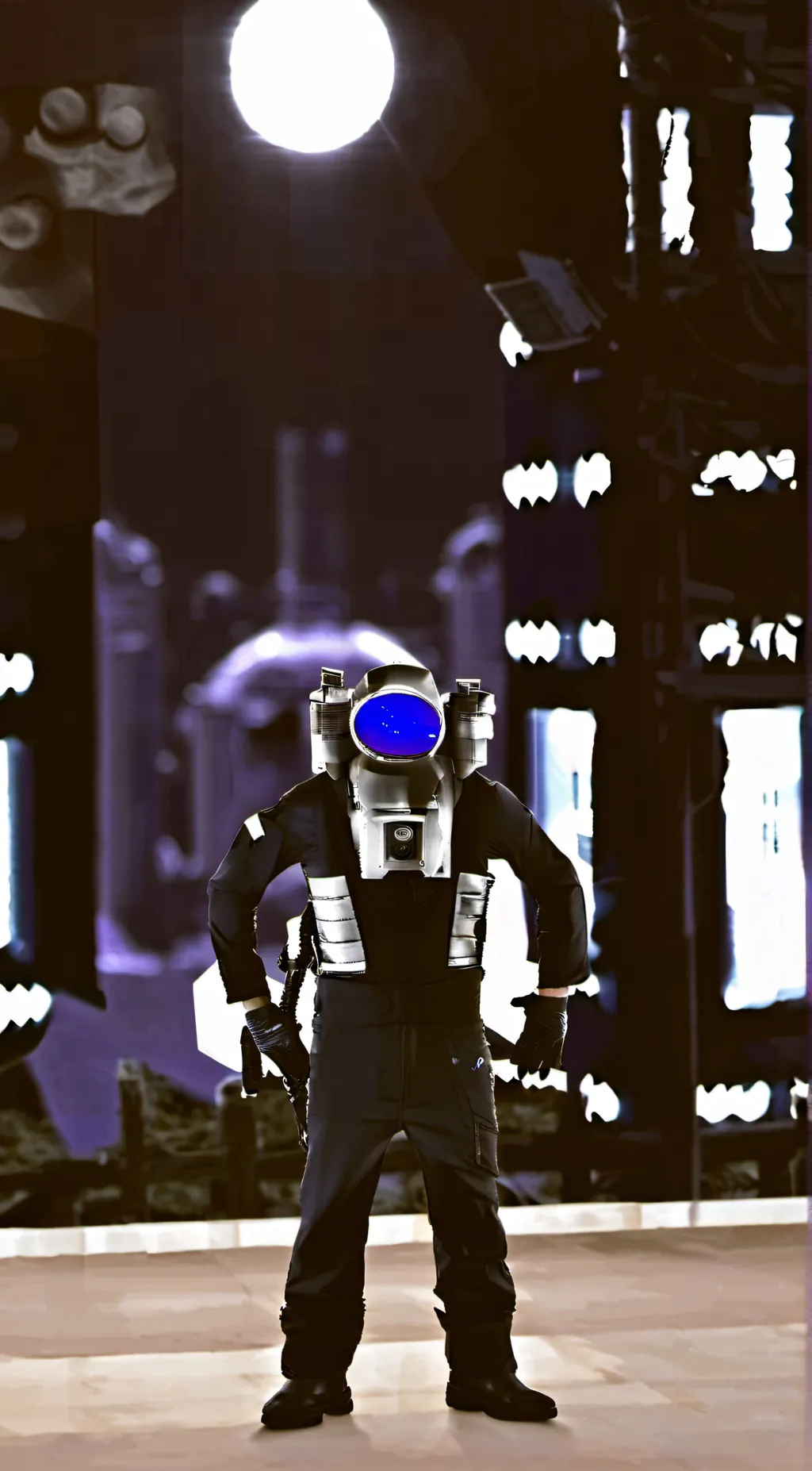 ai character: Plunger Cameraman background