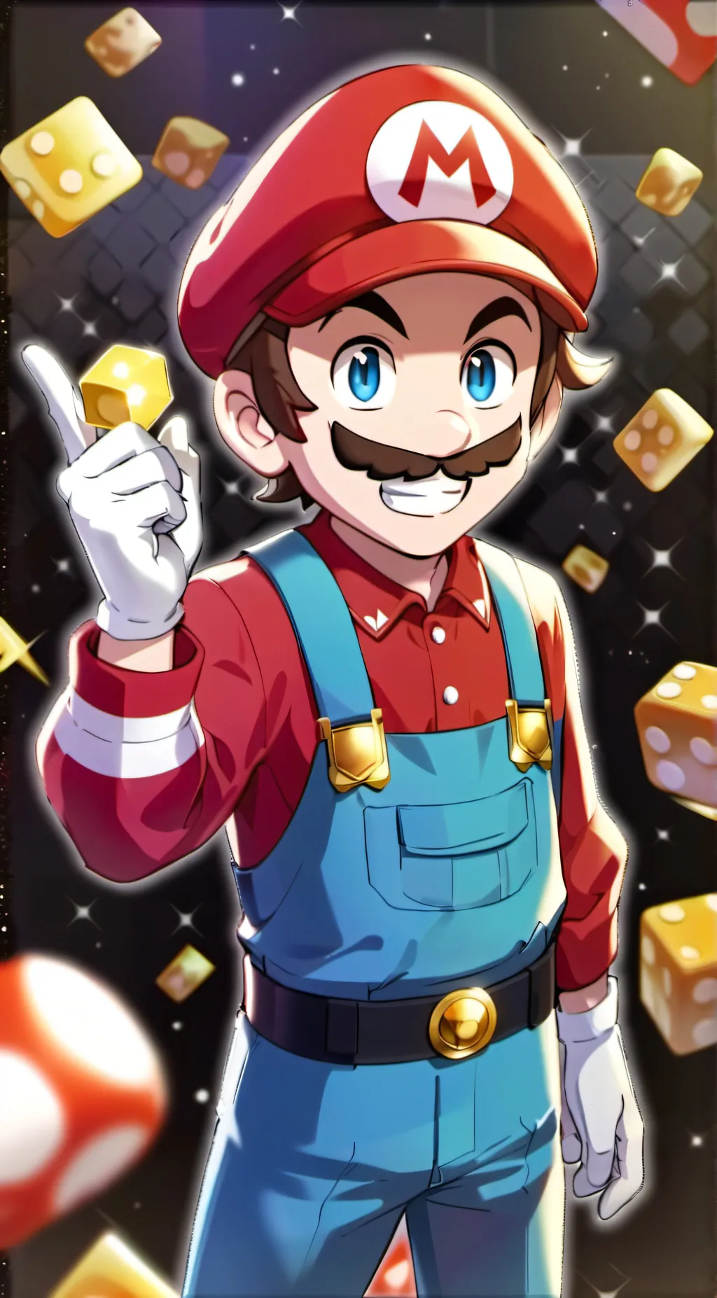 ai character: Super Mario  background