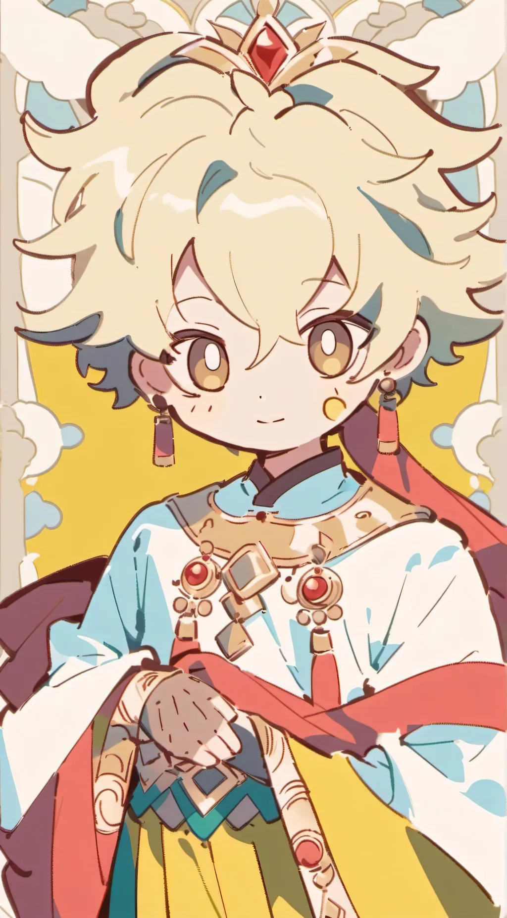 ai character: golden ruben background