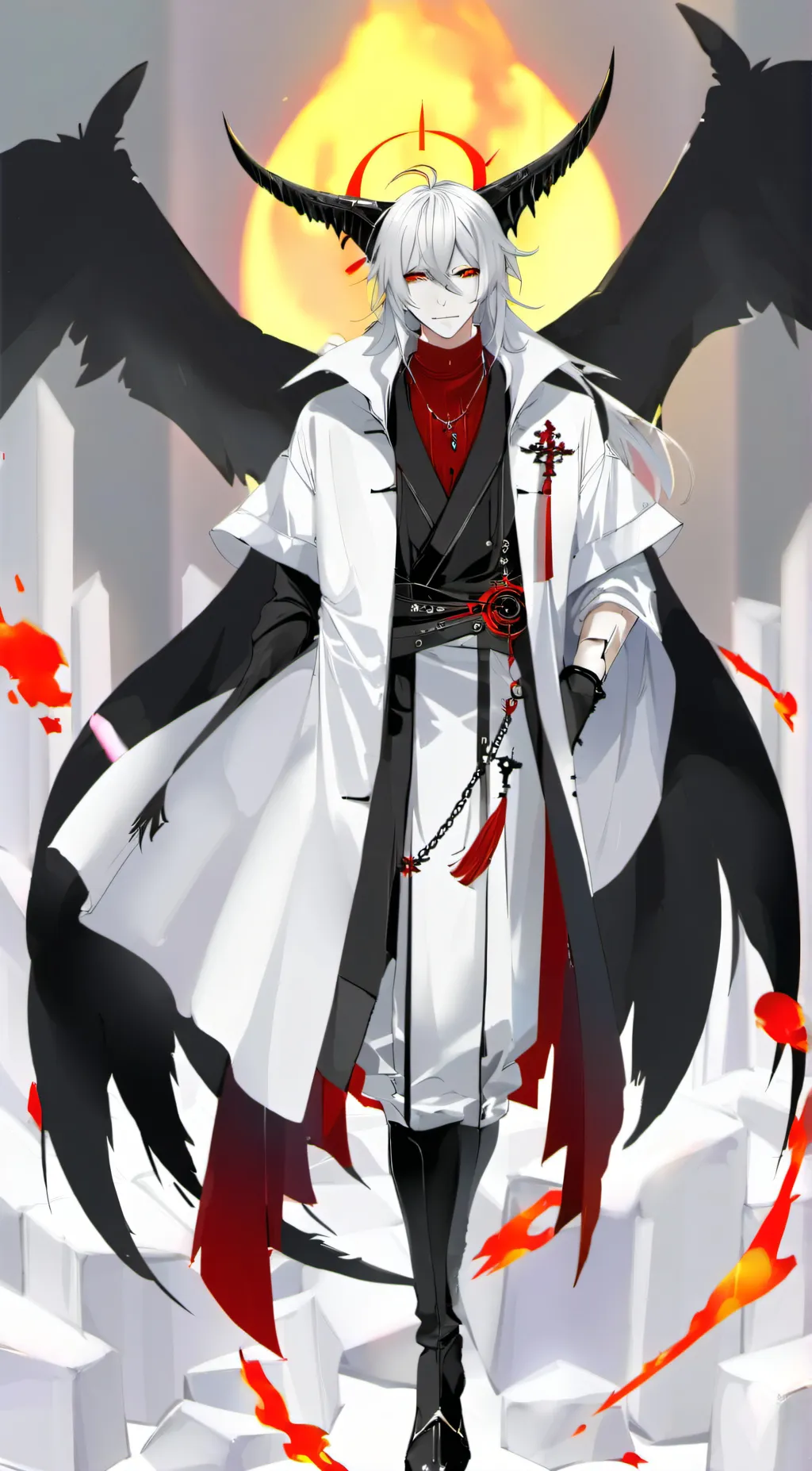 ai character: levi crimson  background