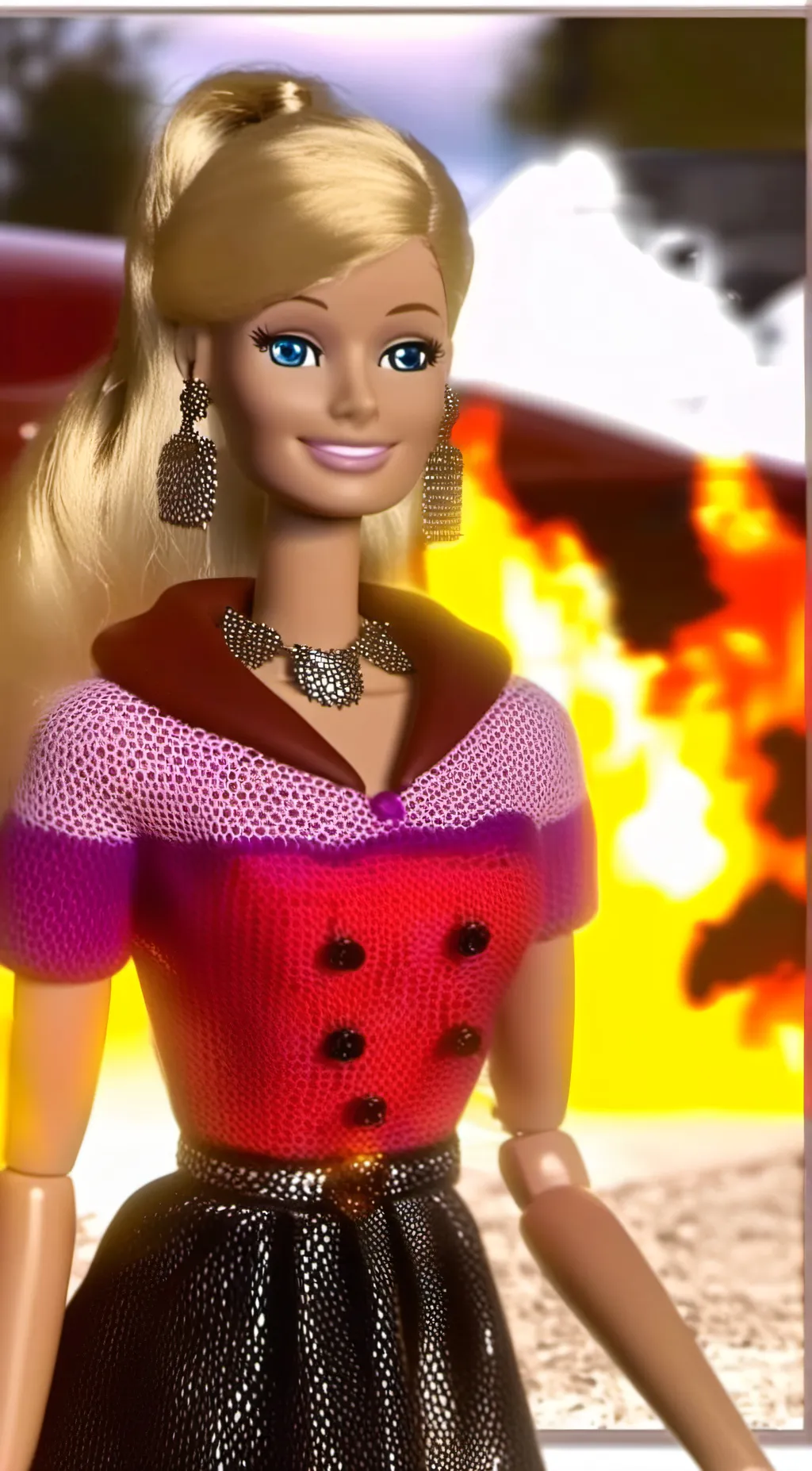 ai character: Barbie background