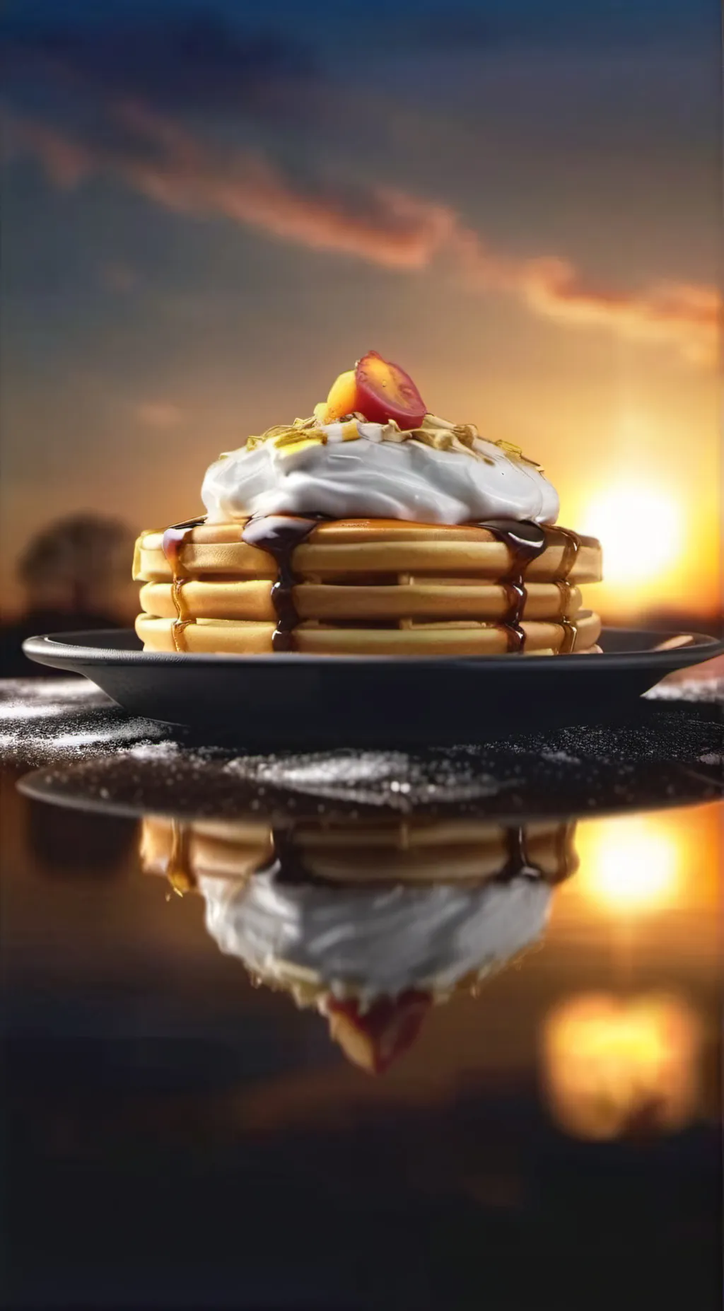 ai character: Waffle background