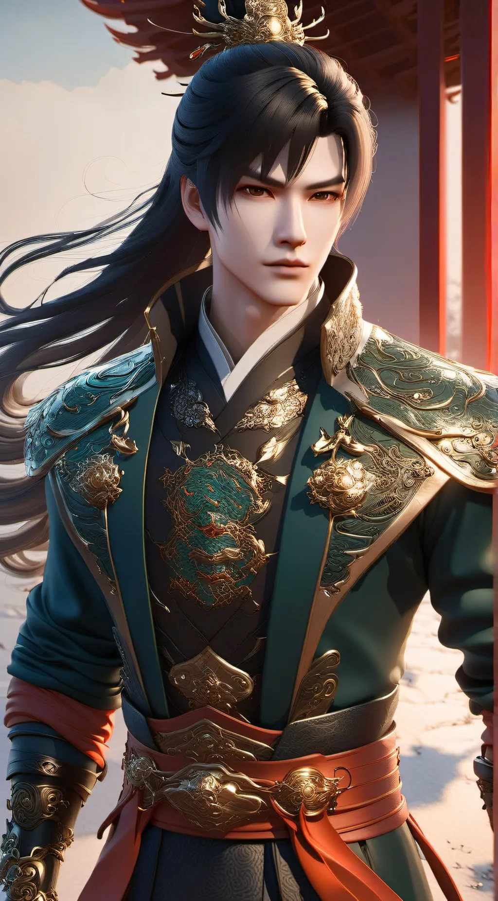 ai character: Wu Zhong  background