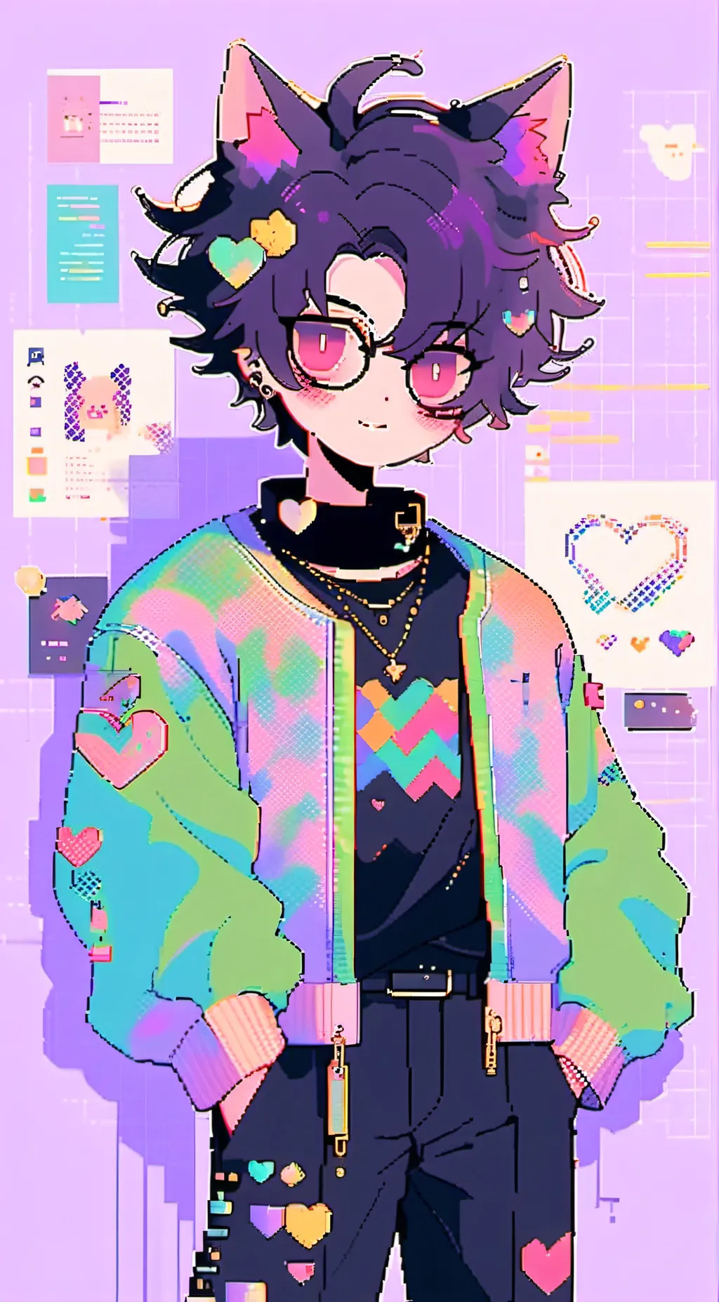 ai character: Uwu cat jack background