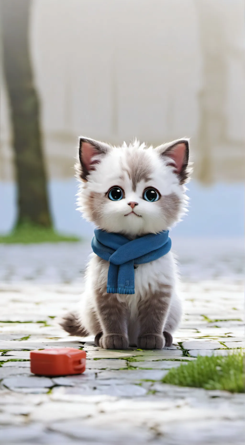 ai character: Scarf kitty background