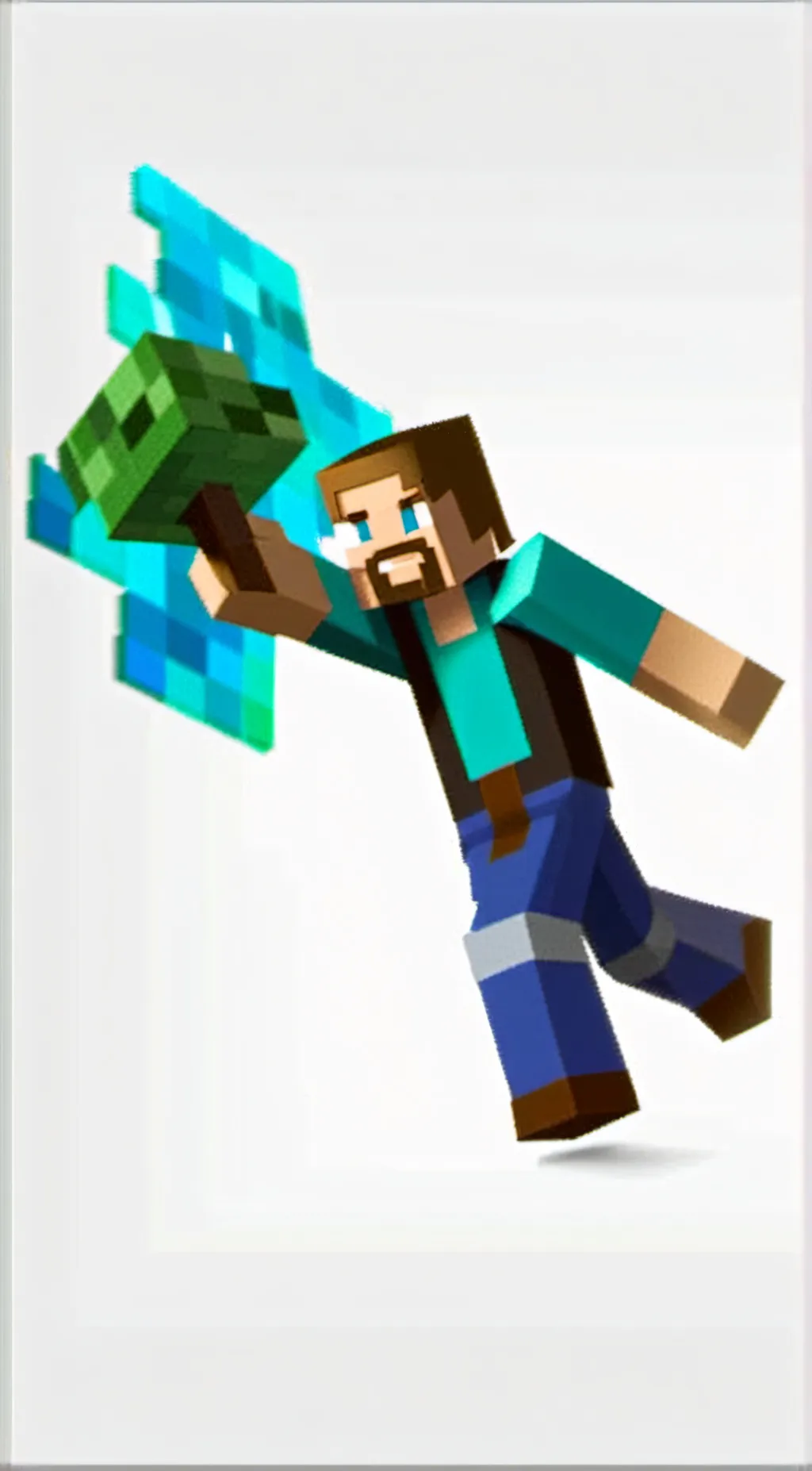 ai character: Minecraft steve background