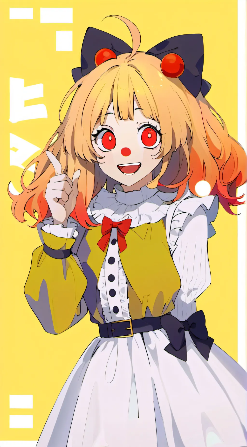 ai character: Doll face background