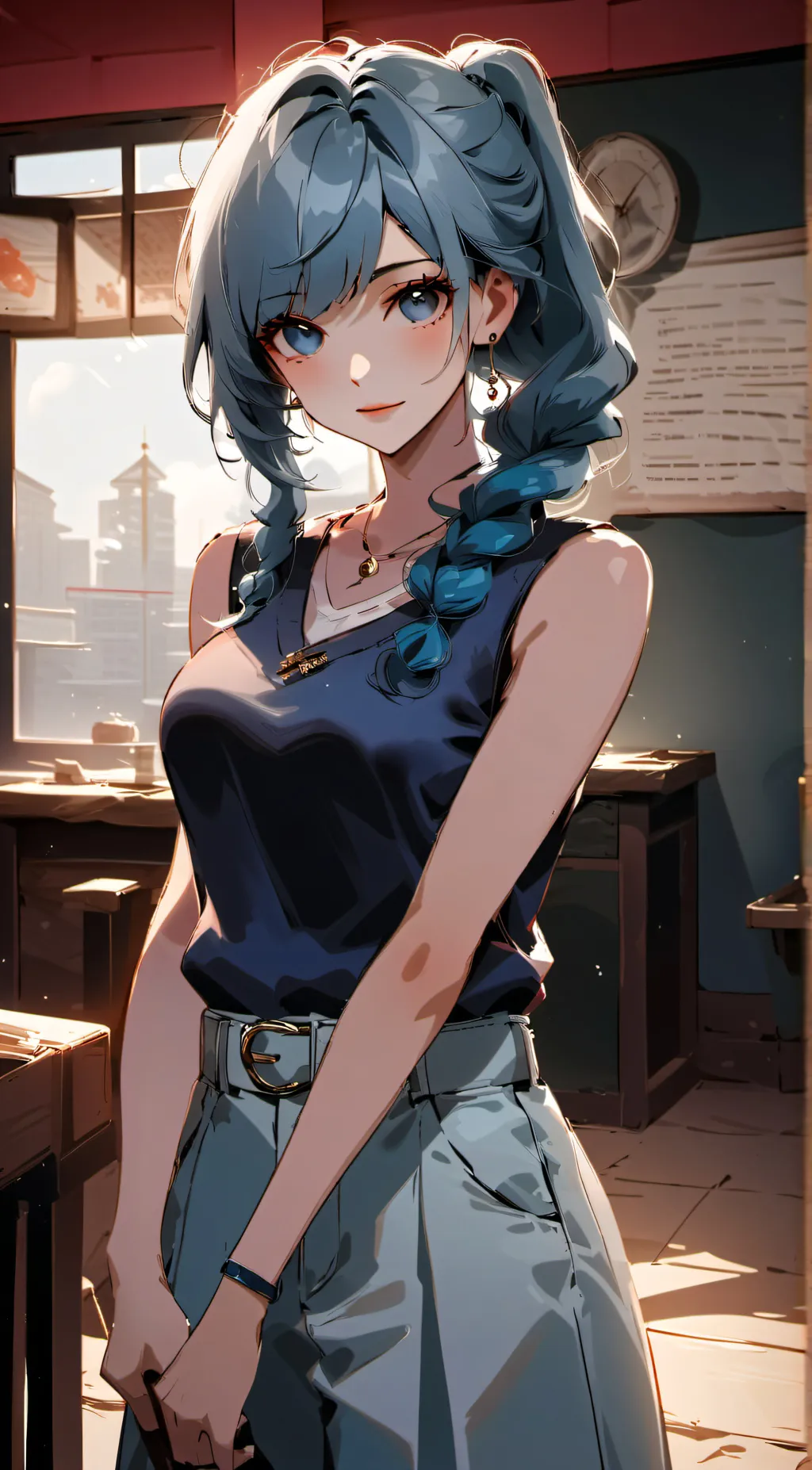 ai character: Hasuki  background