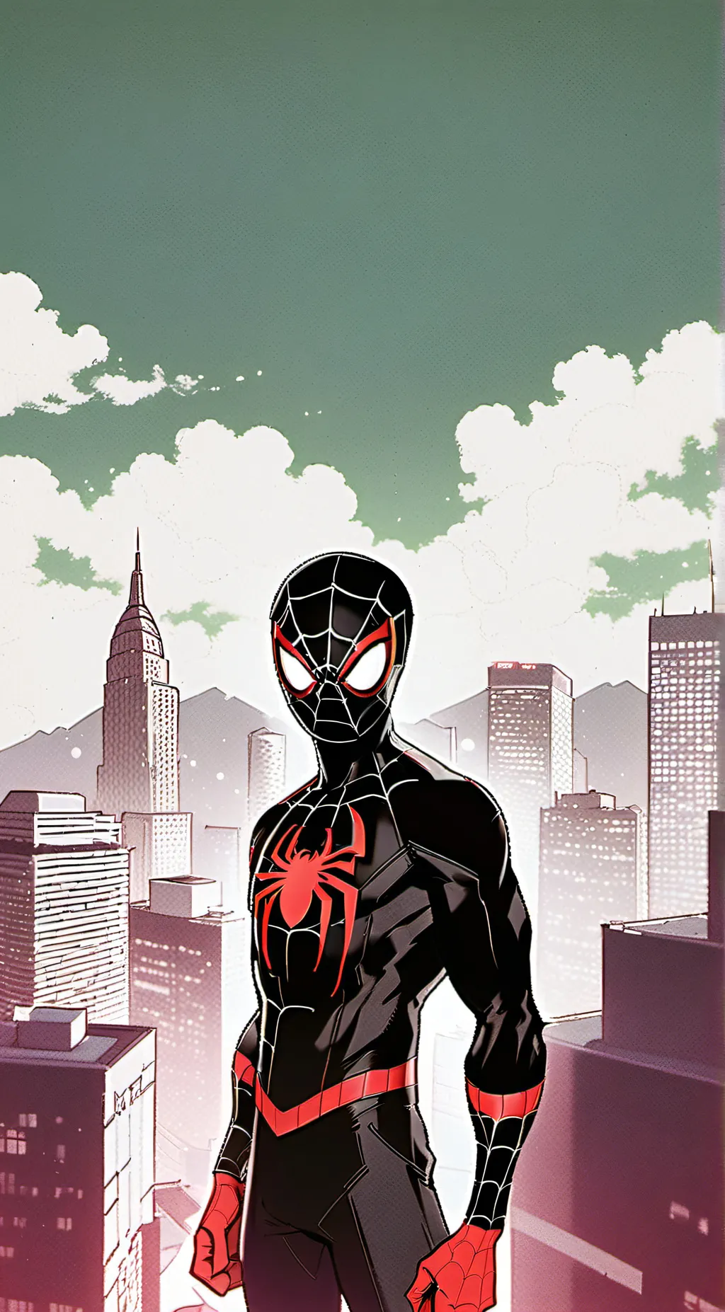 ai character: Miles morales  background