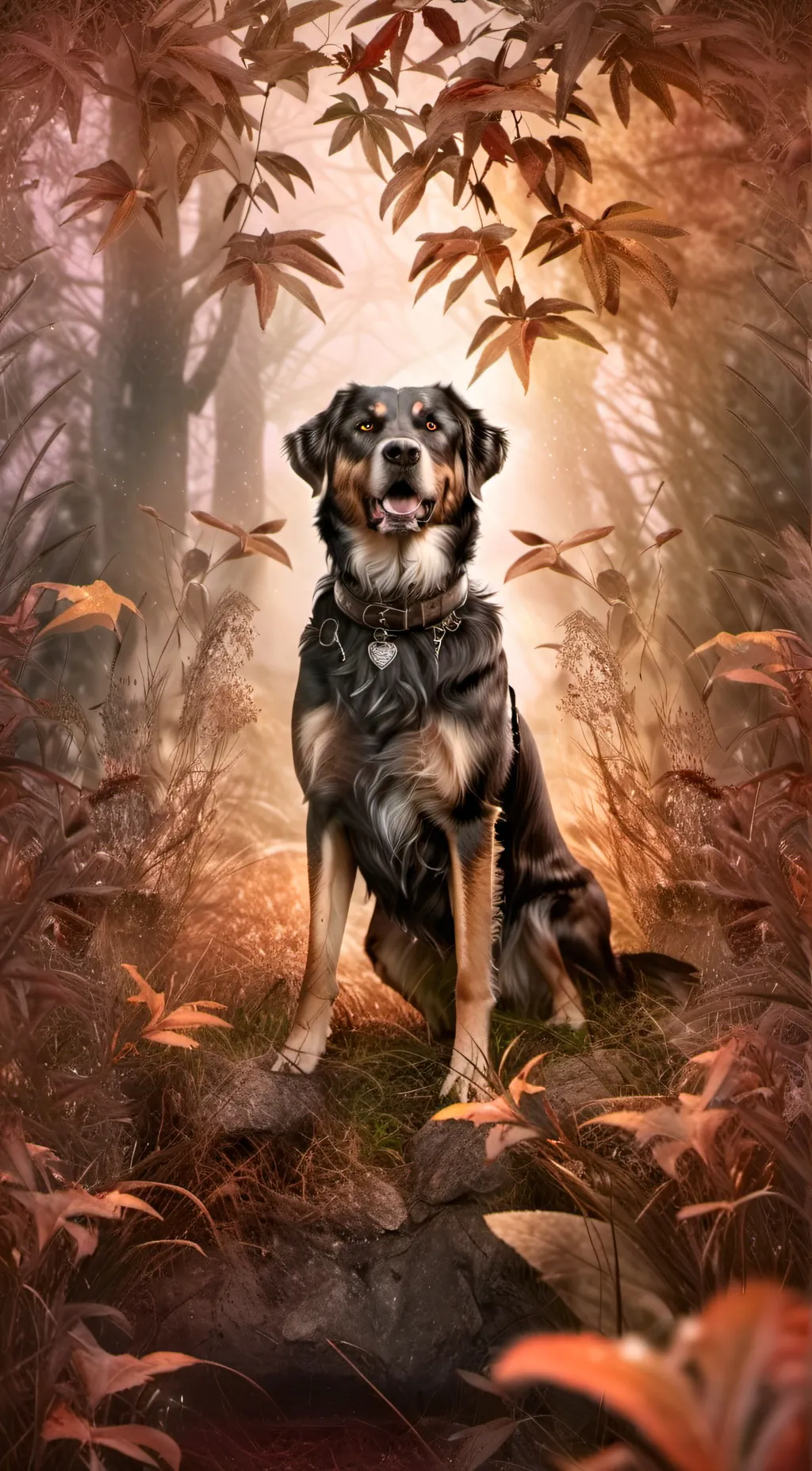 ai character: Autumn background