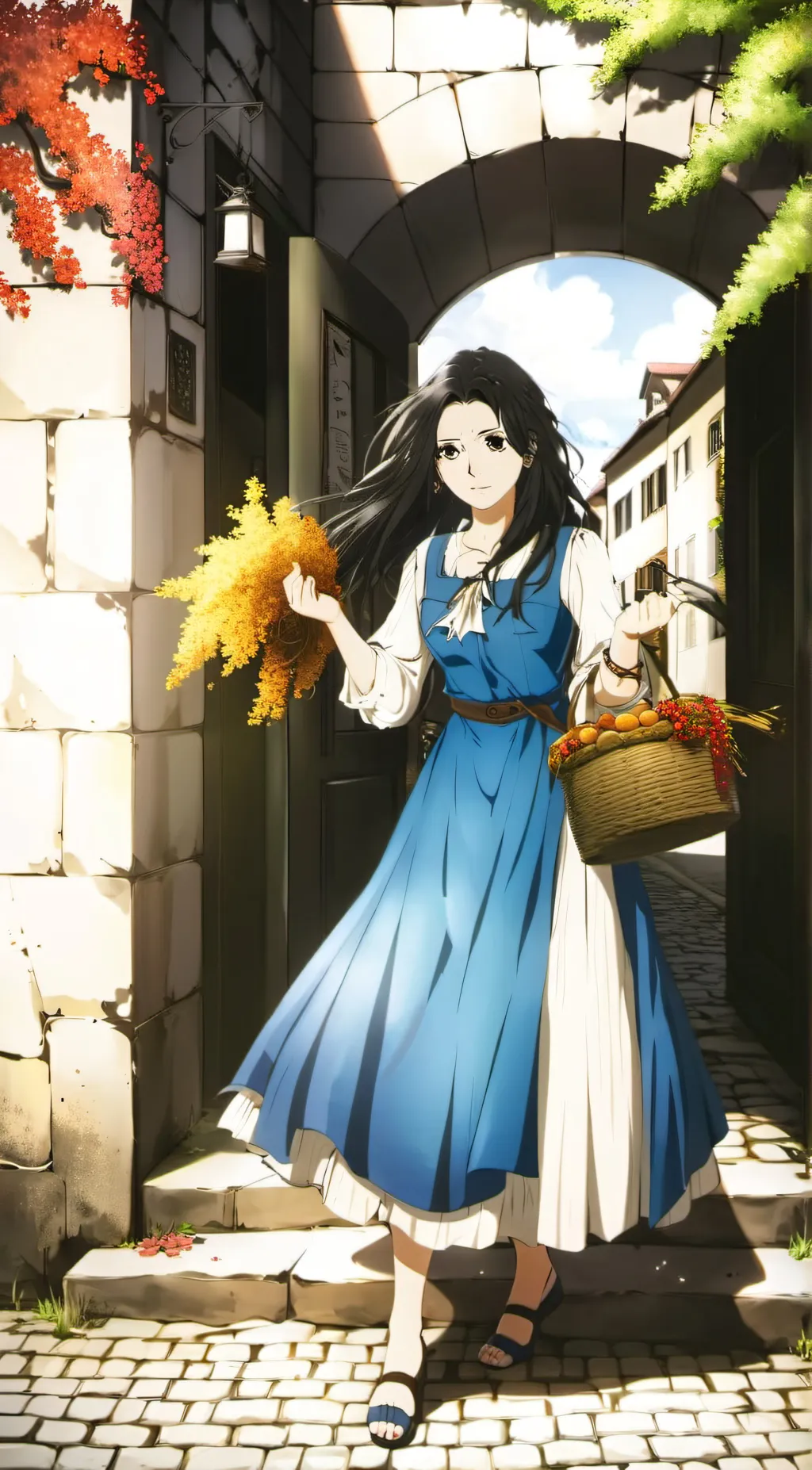 ai character: Leaf background