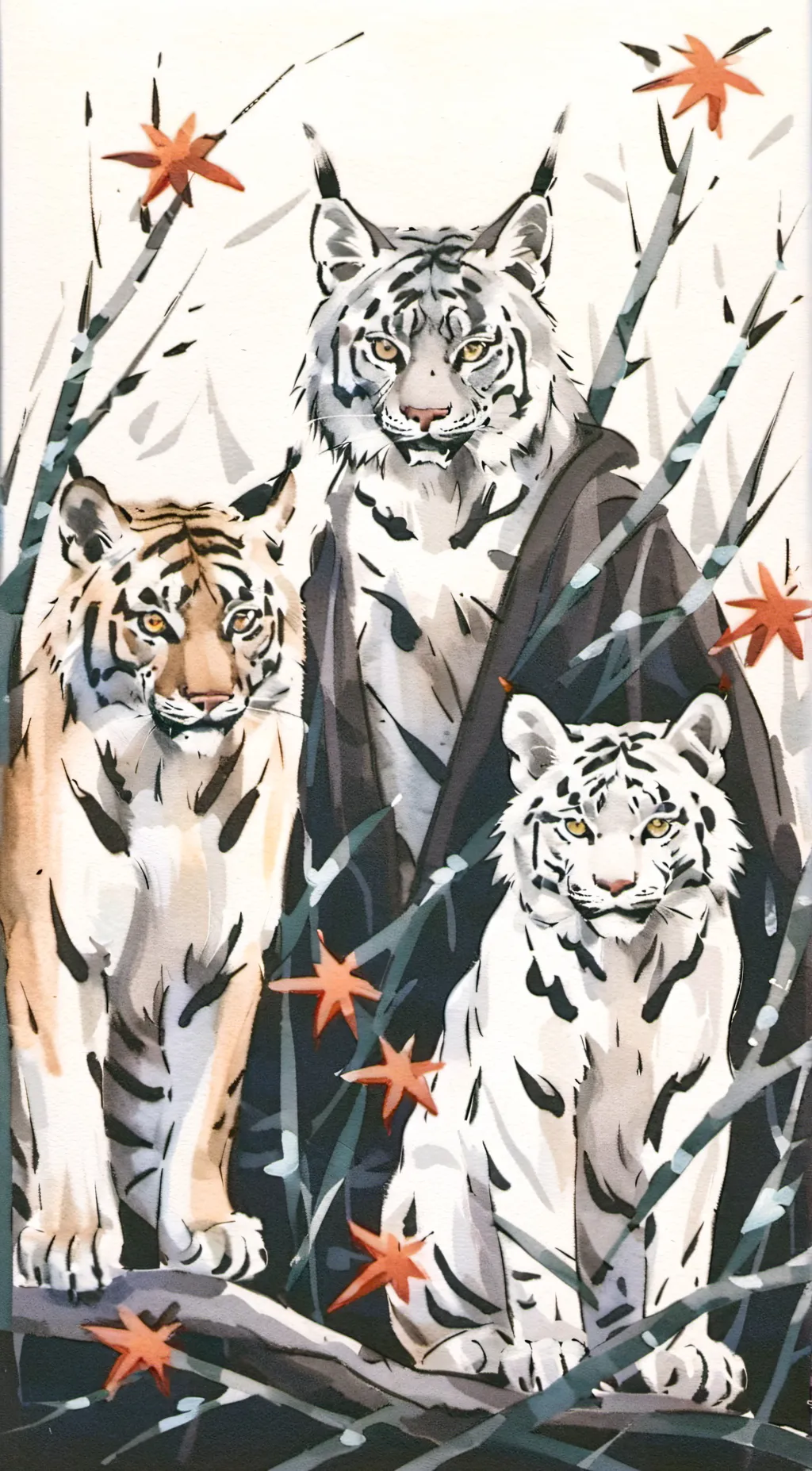 ai character: three lynx brother background