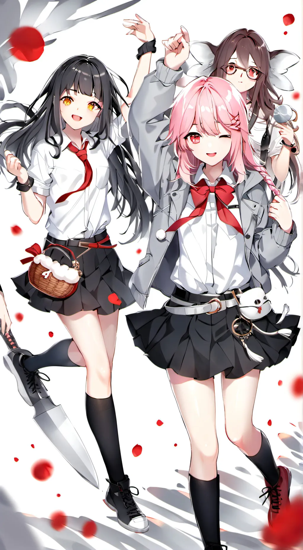 ai character: lea, anna, alex background