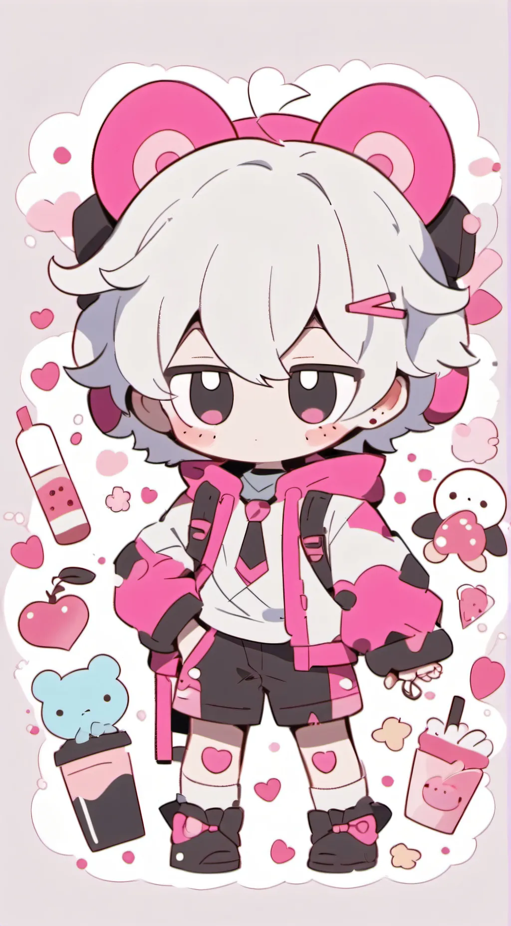 ai character: Boba girl background