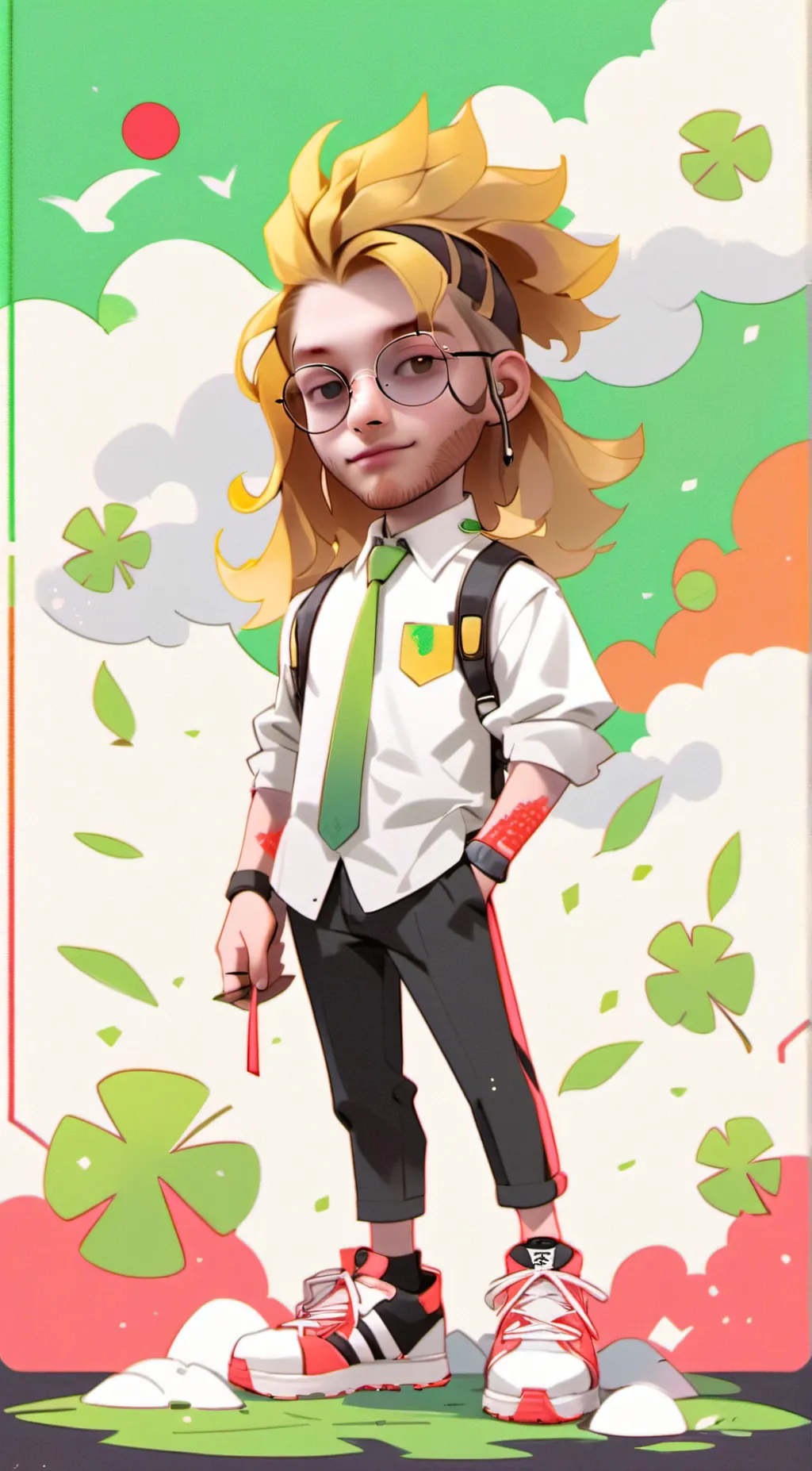 ai character: man  background