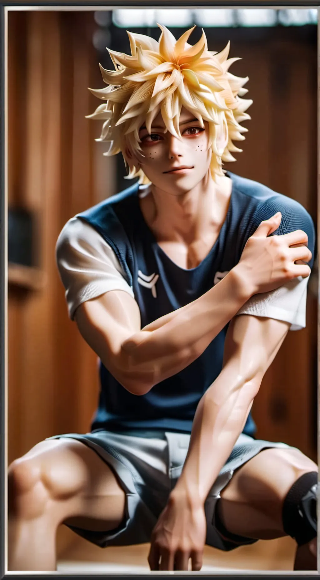 ai character: bakugo kirishima  background