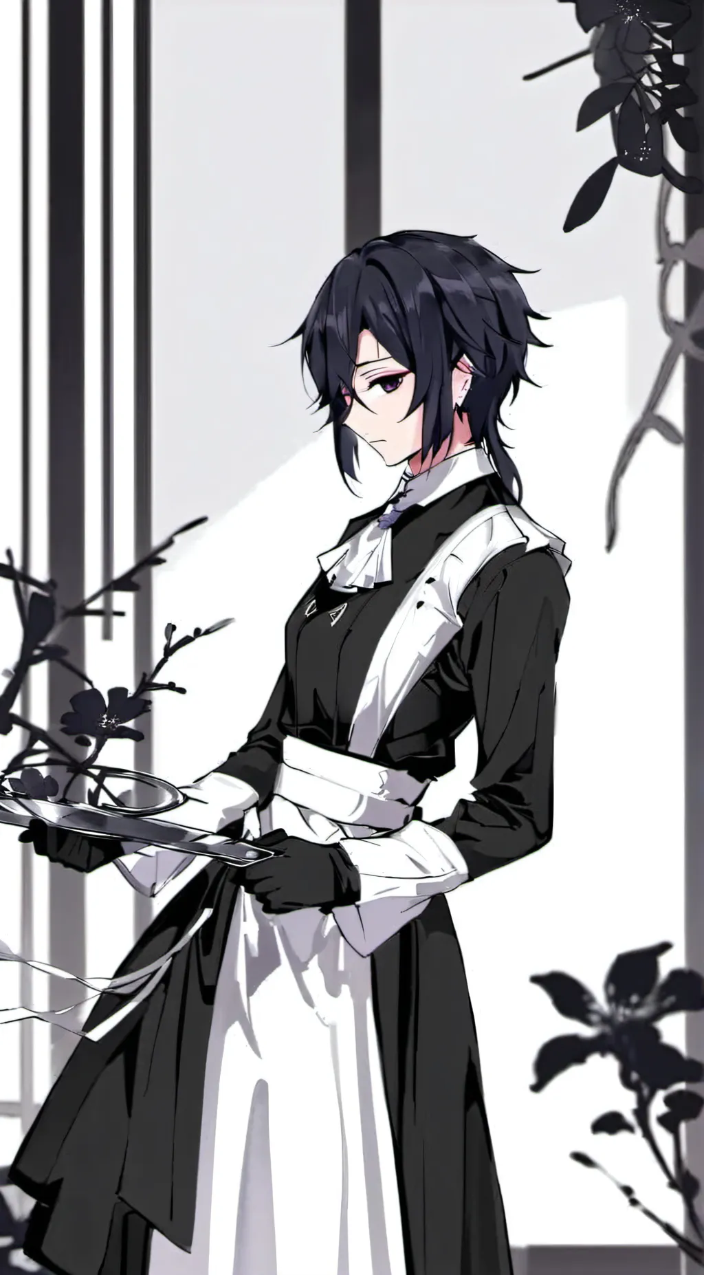 ai character: Giyuu (Maid dress) background
