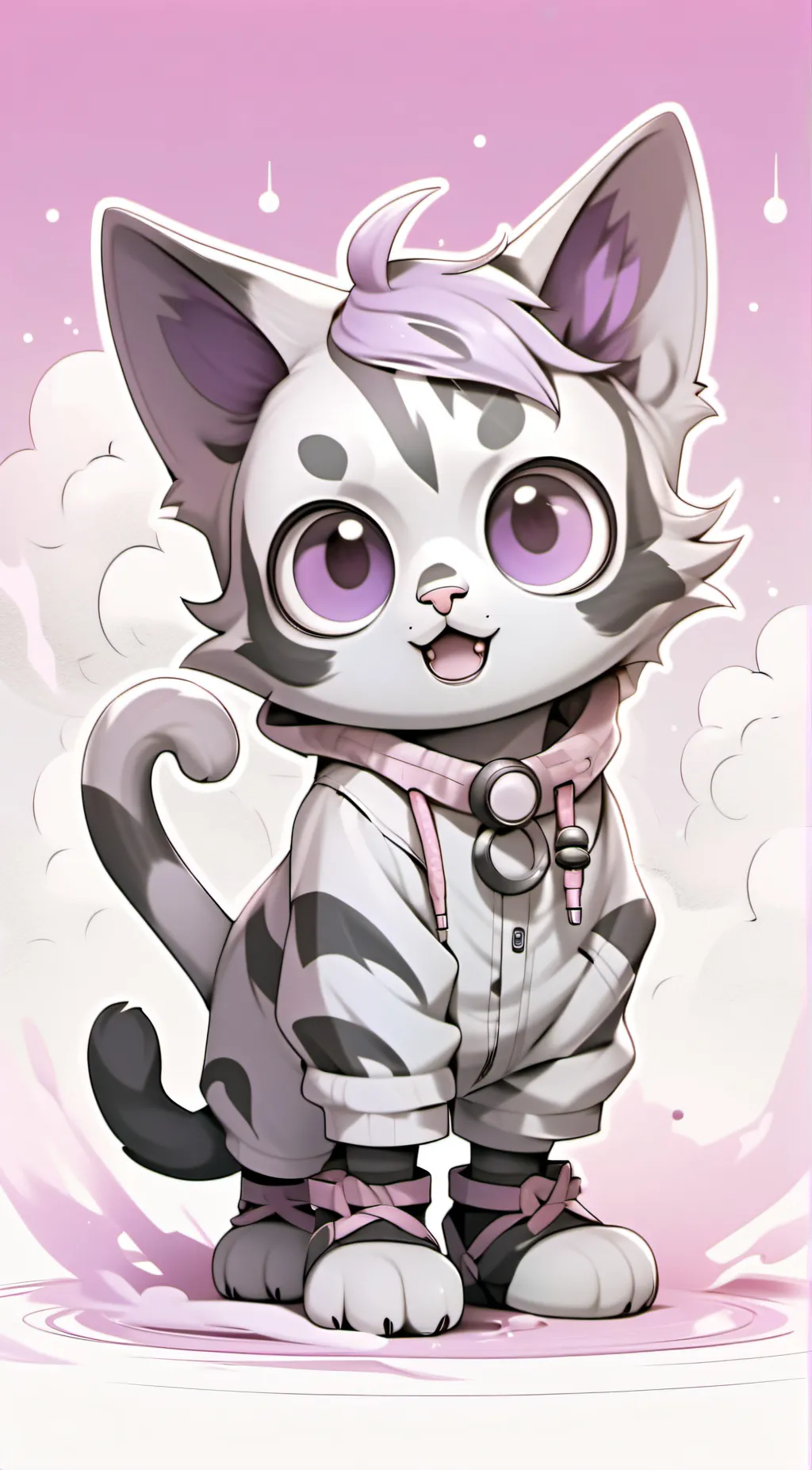 ai character: Smiling Critters.. background