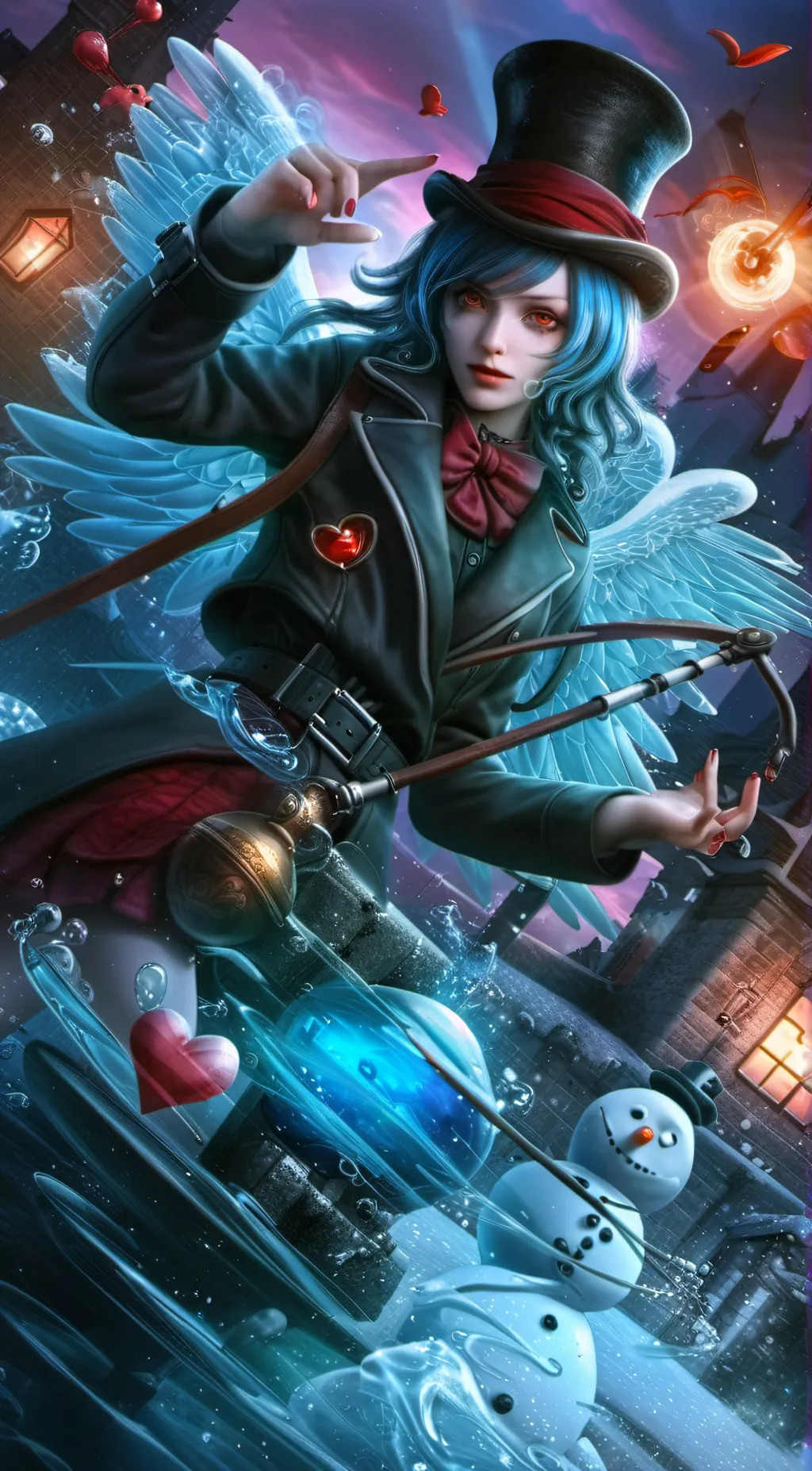 ai character: Frost B Ice  Jera background