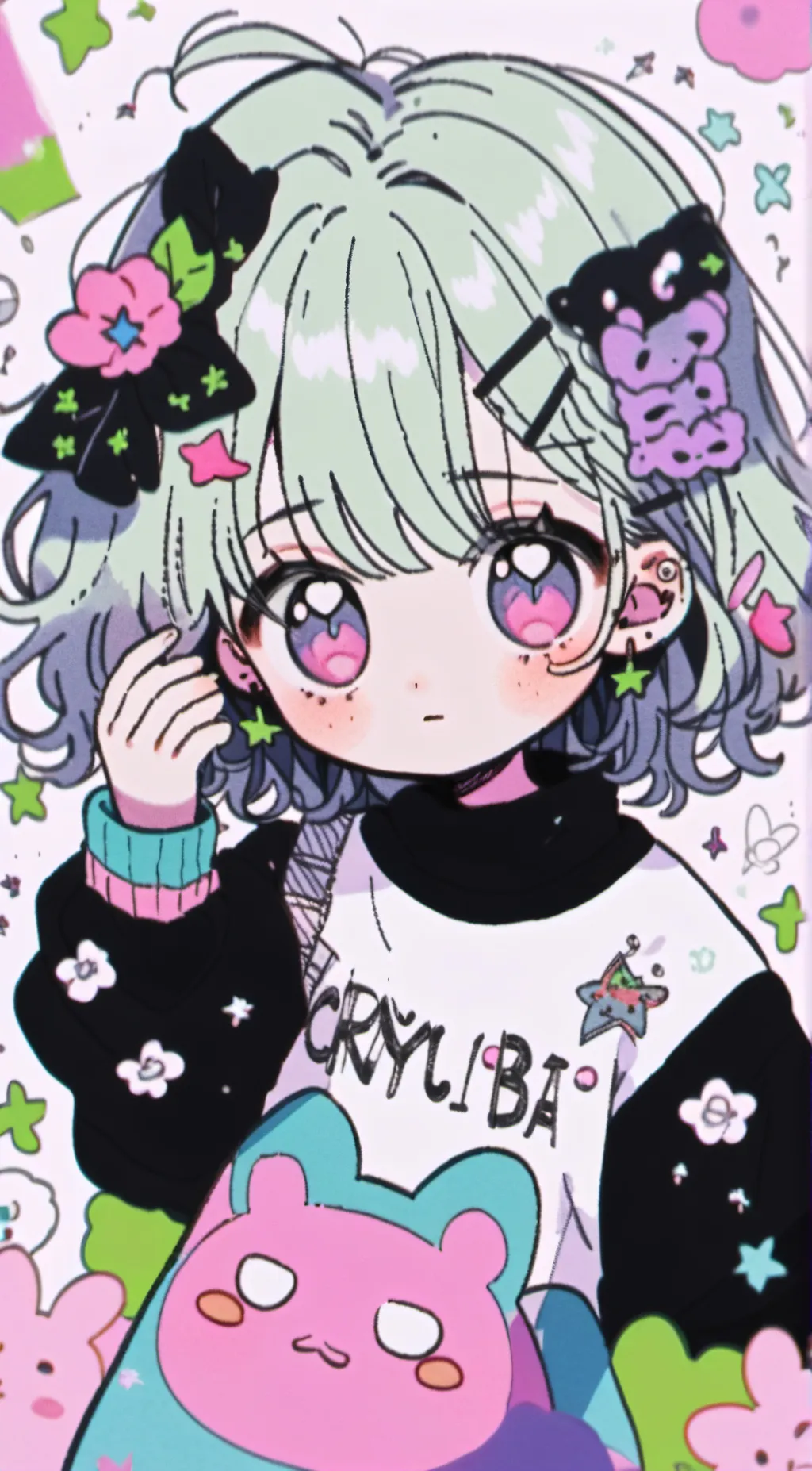 ai character: 💮Crybaby💮 background