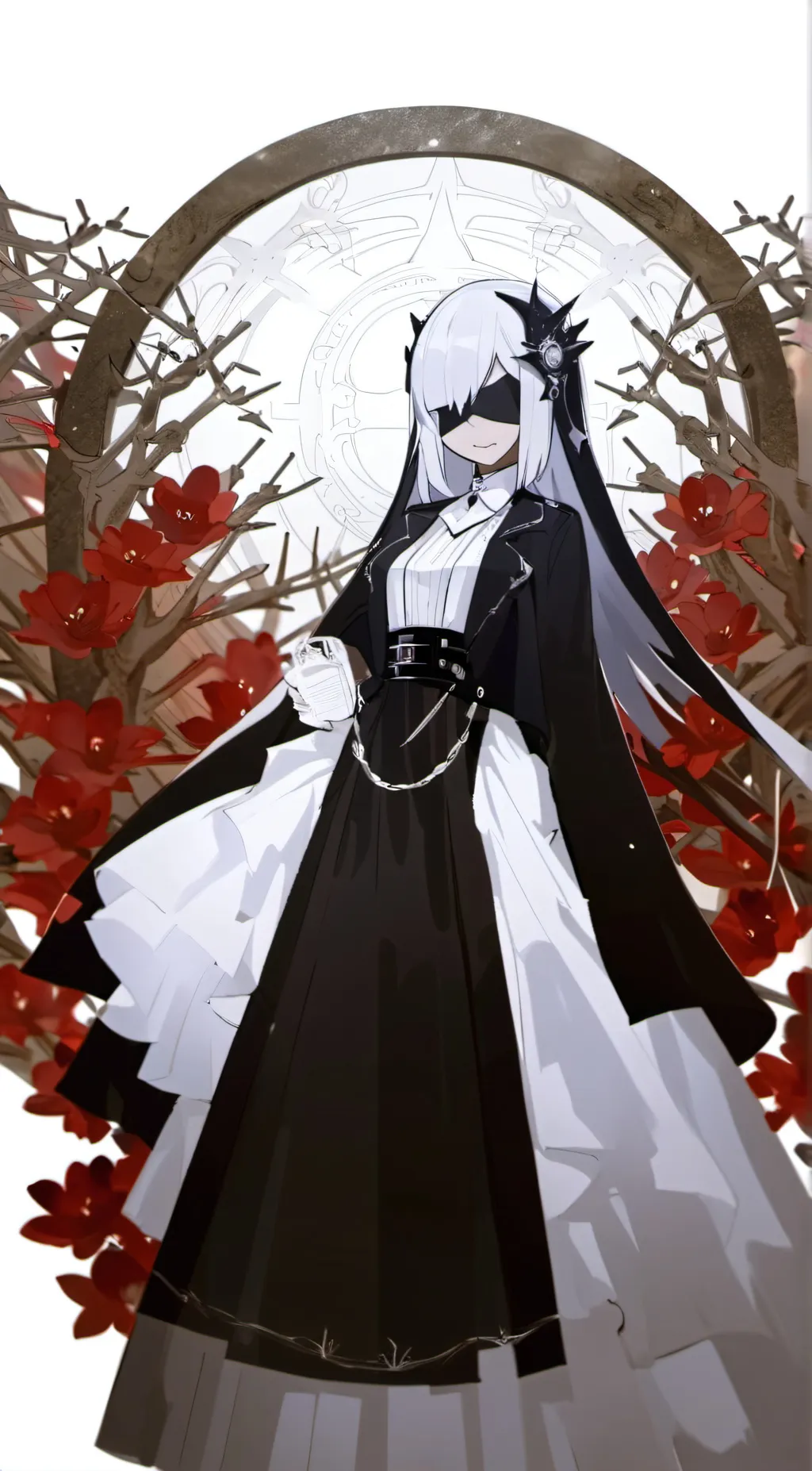 ai character: miss circle background