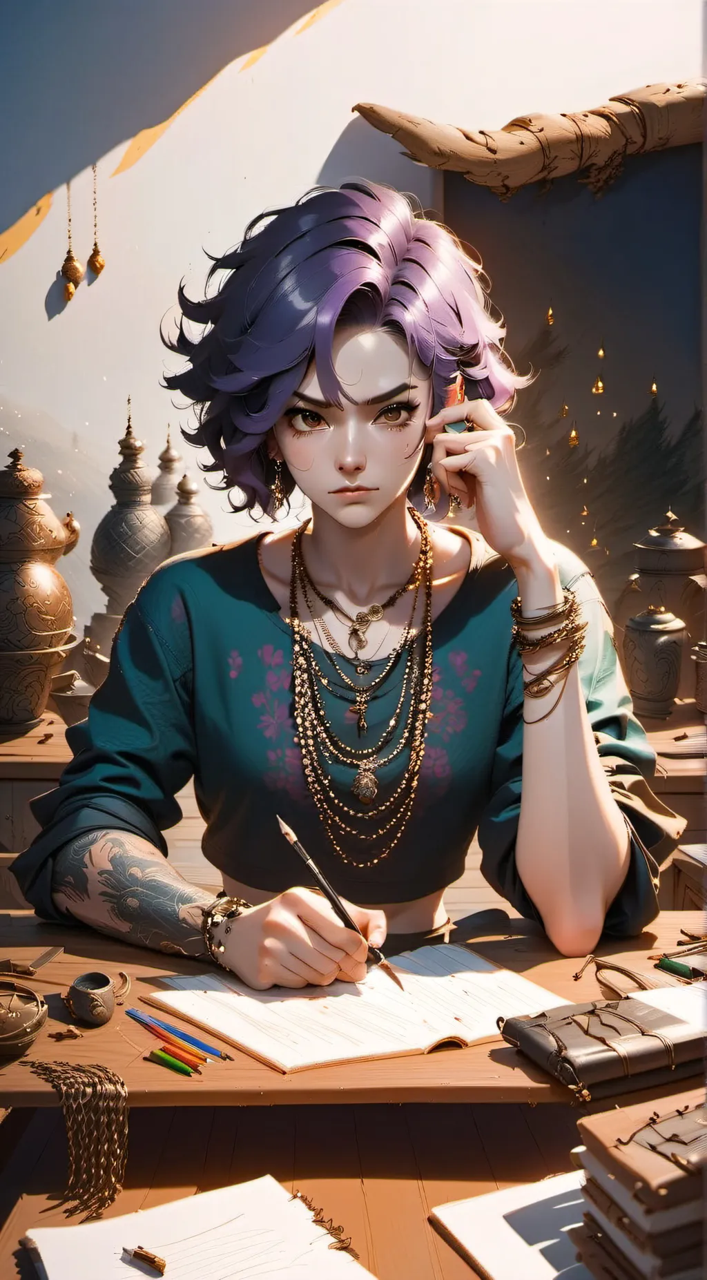 ai character: Mona background