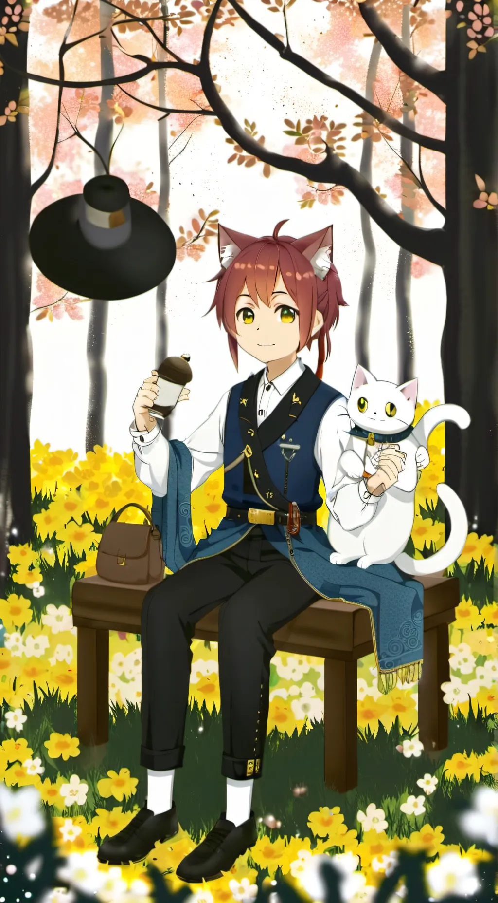 ai character: ☺️Uwu cat ☺️ background