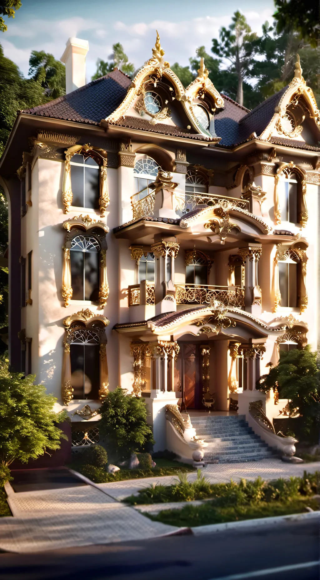 ai character: countryballs home background