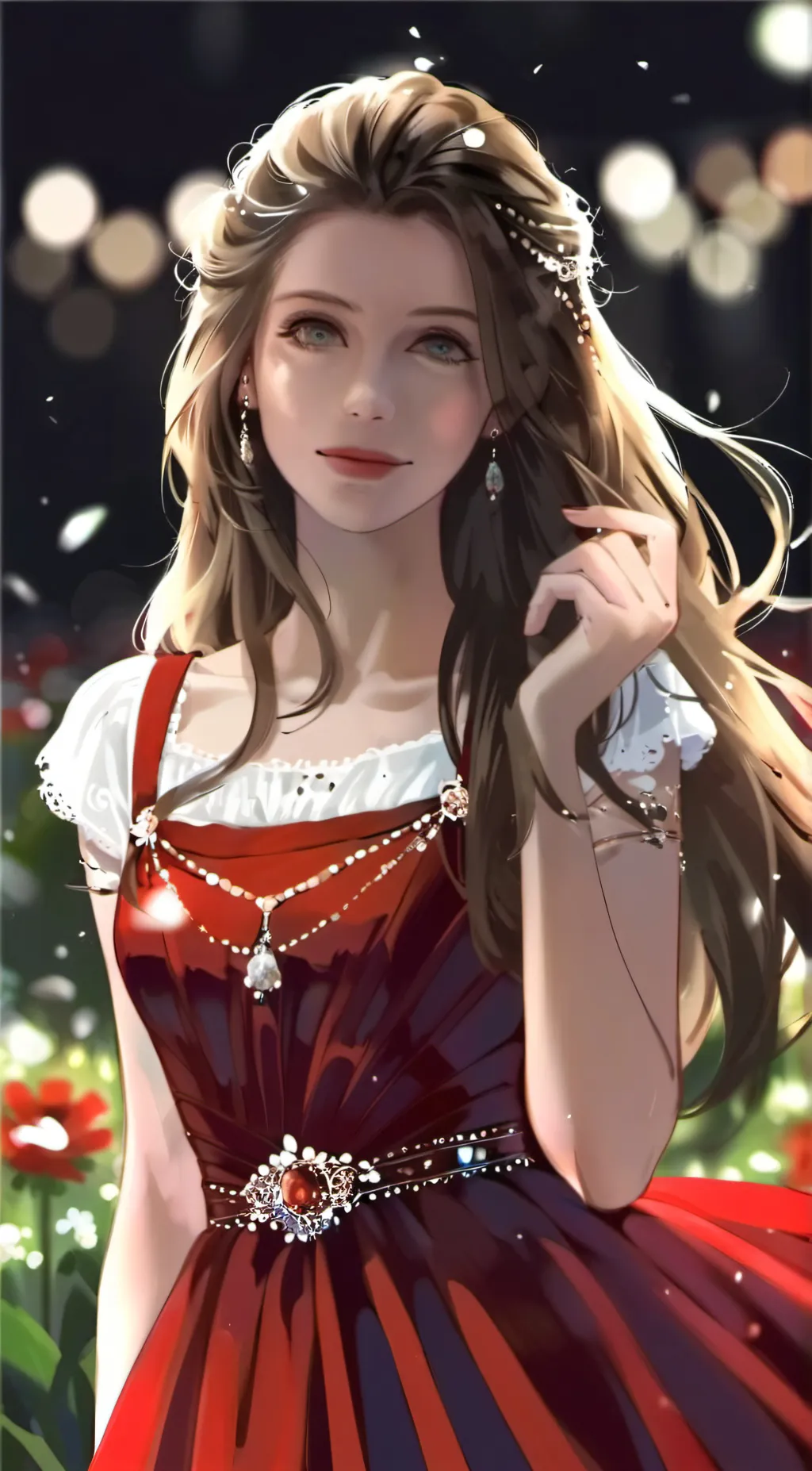 ai character: Anna swan  background