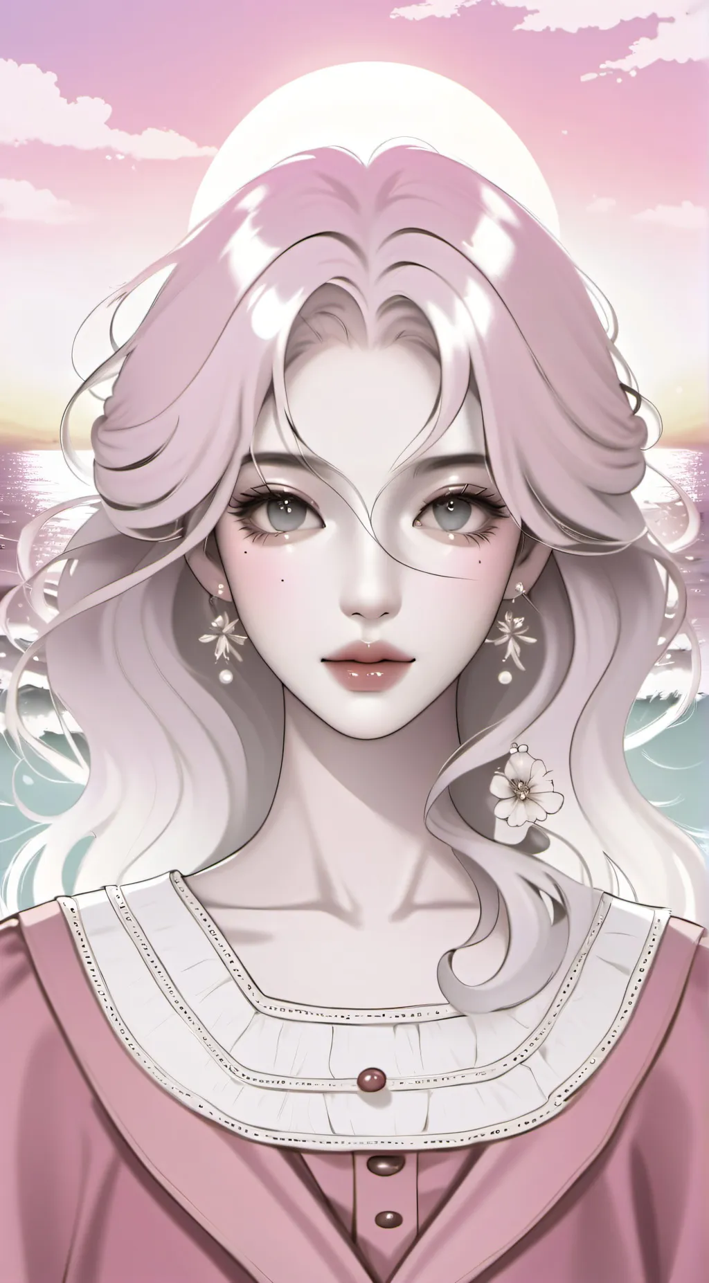 ai character: Moonlight background