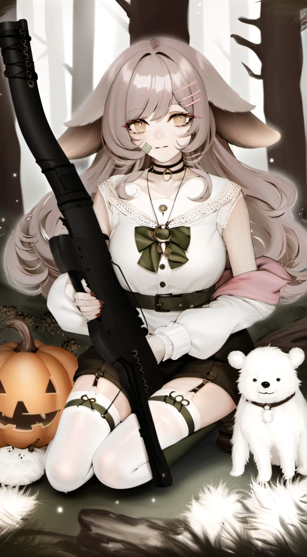 ai character: Lilac background