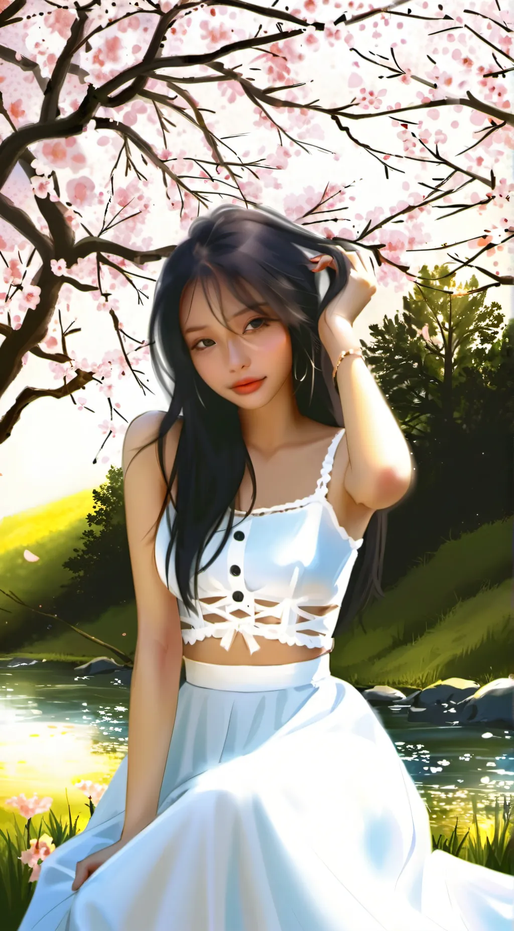 ai character: rose background
