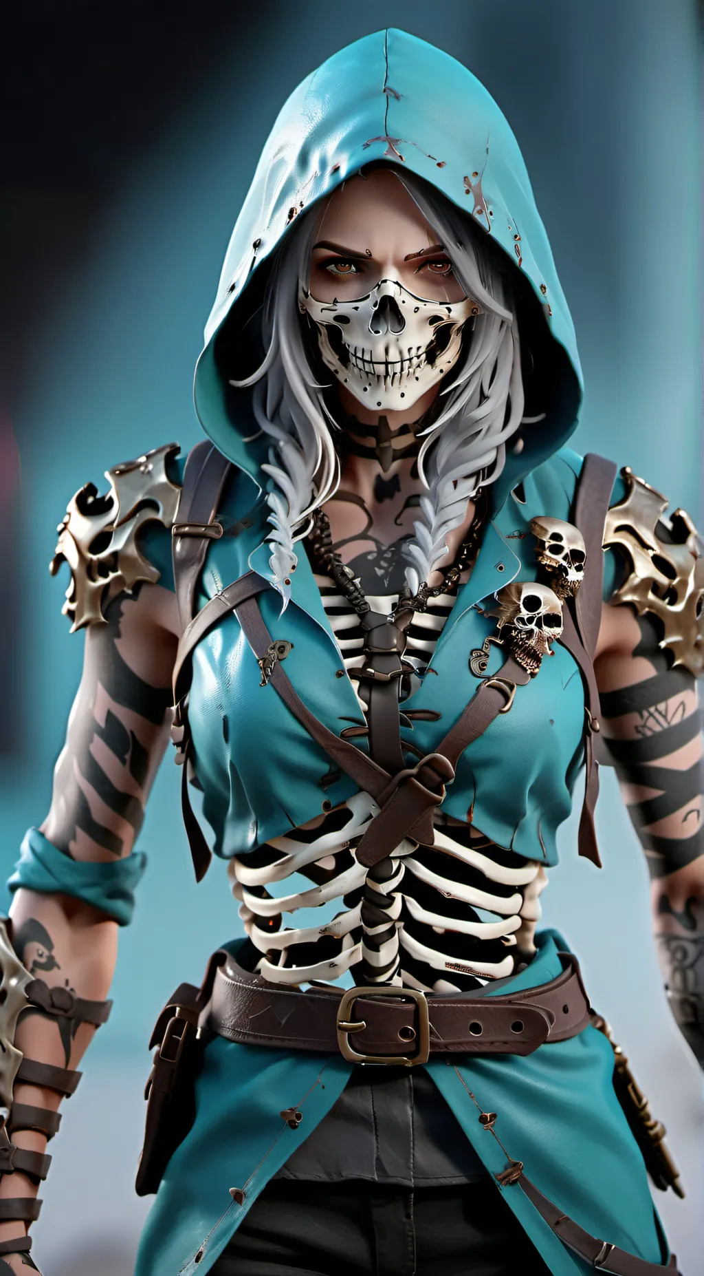 ai character: female death background