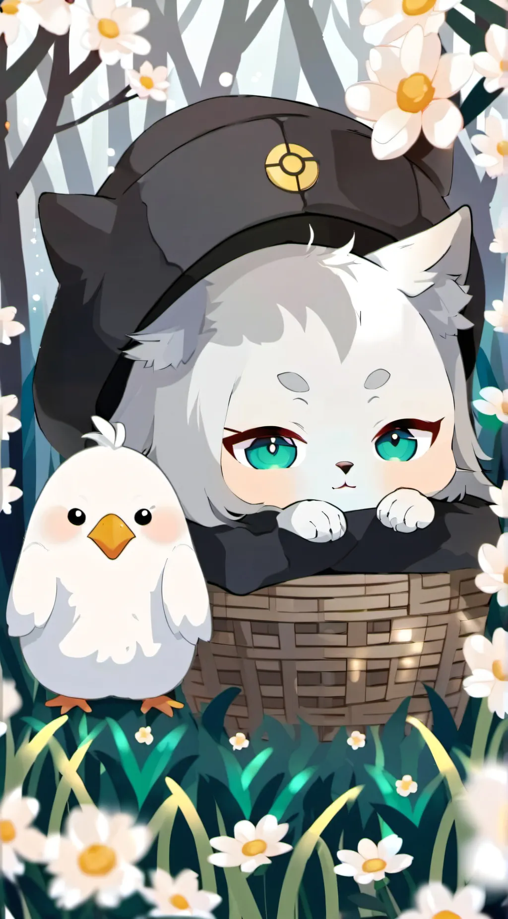 ai character: Chicken nugget background