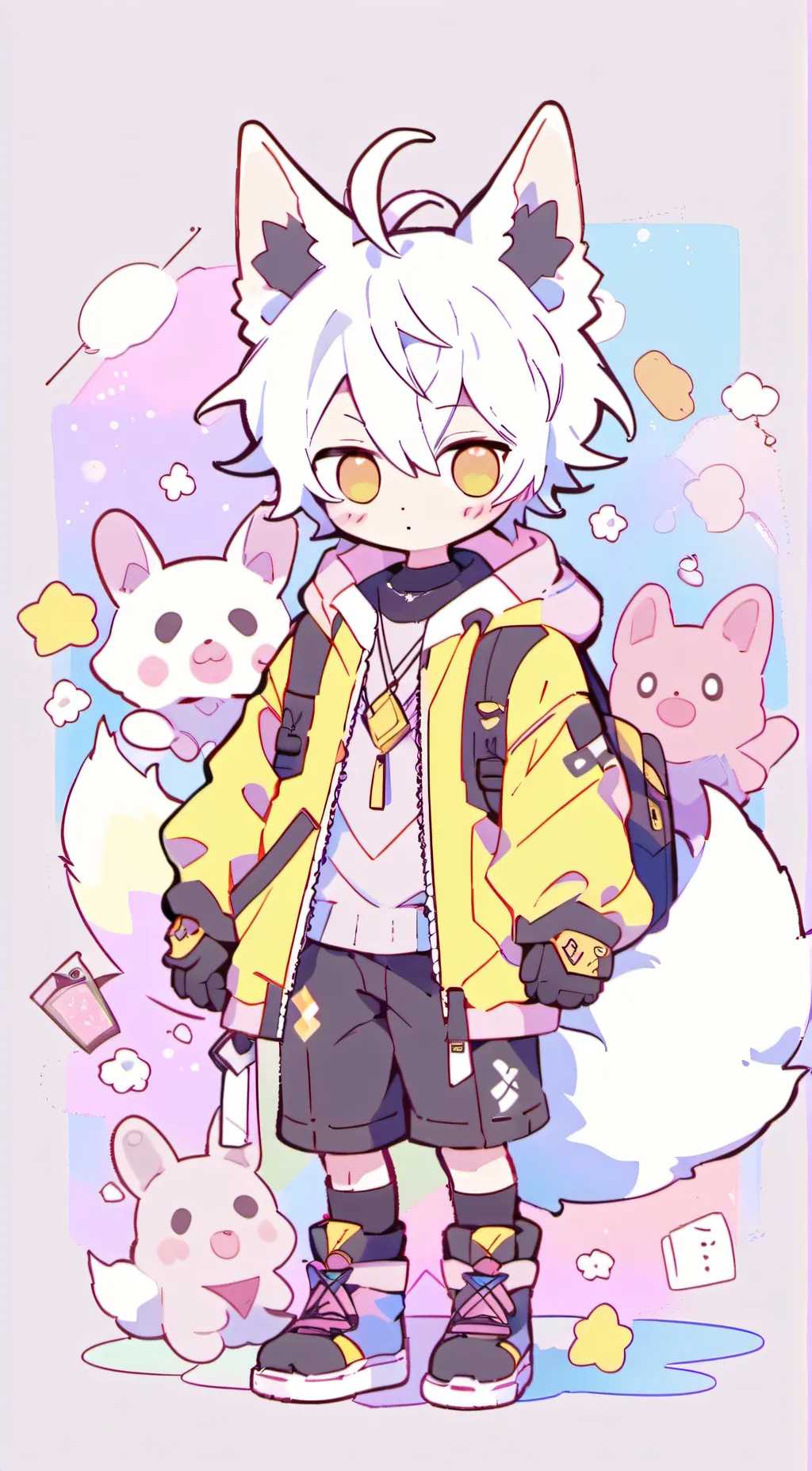 ai character: Foxymorningstar  background