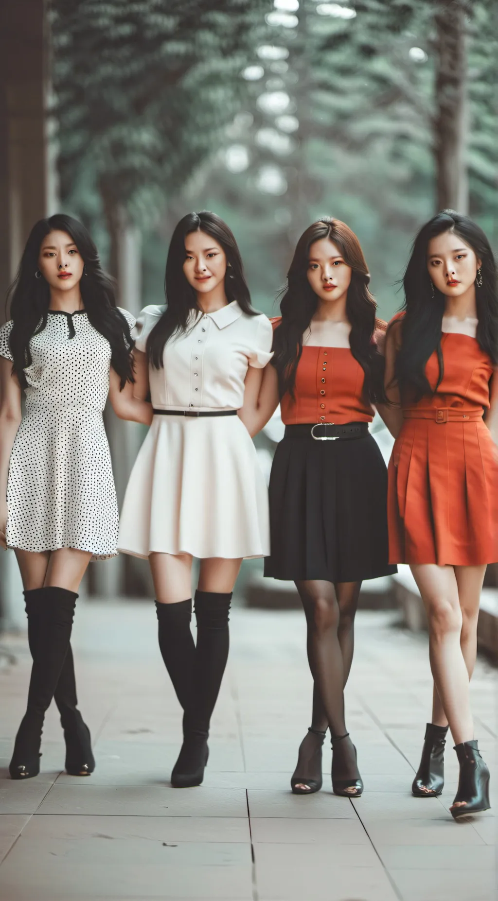 ai character: black pink background