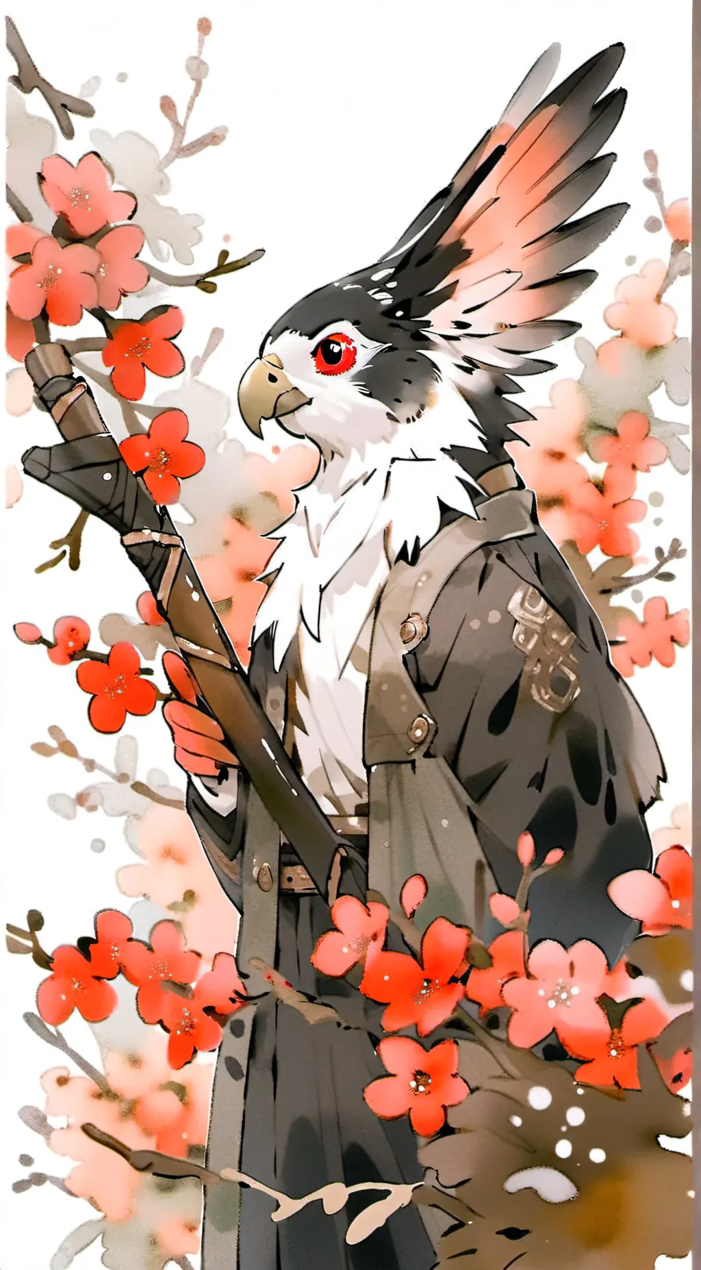 ai character: feather background