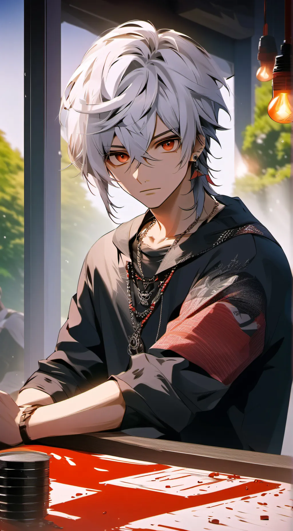 ai character: Xander  background