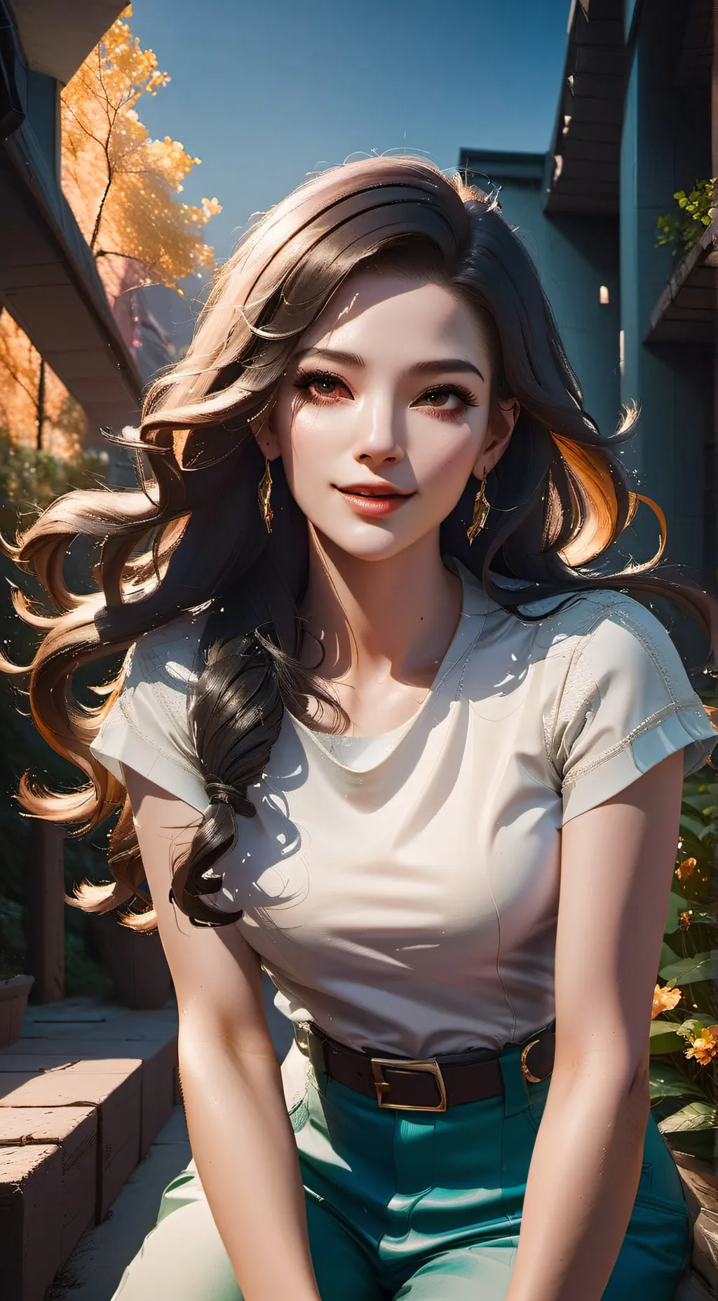 ai character: Autumn  background