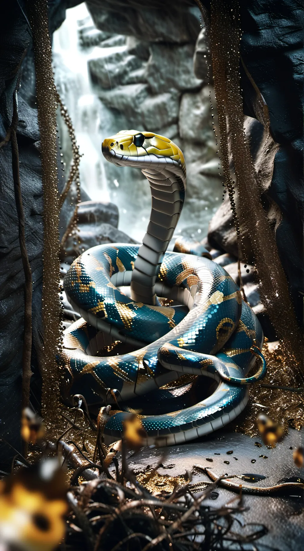 ai character: Gold Snake background